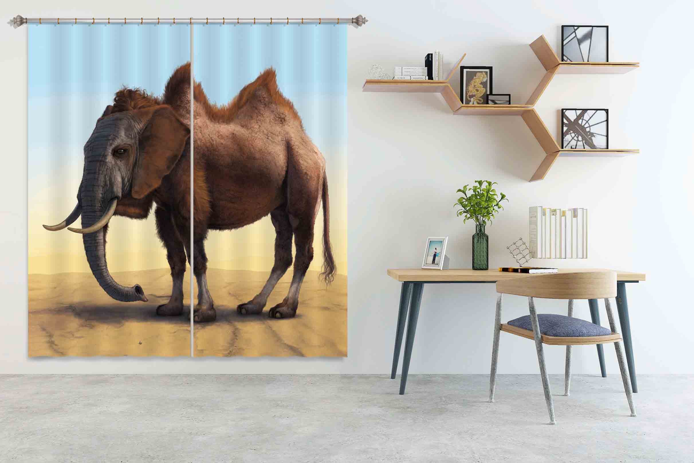 3D Camelephant 016 Vincent Hie Curtain Curtains Drapes