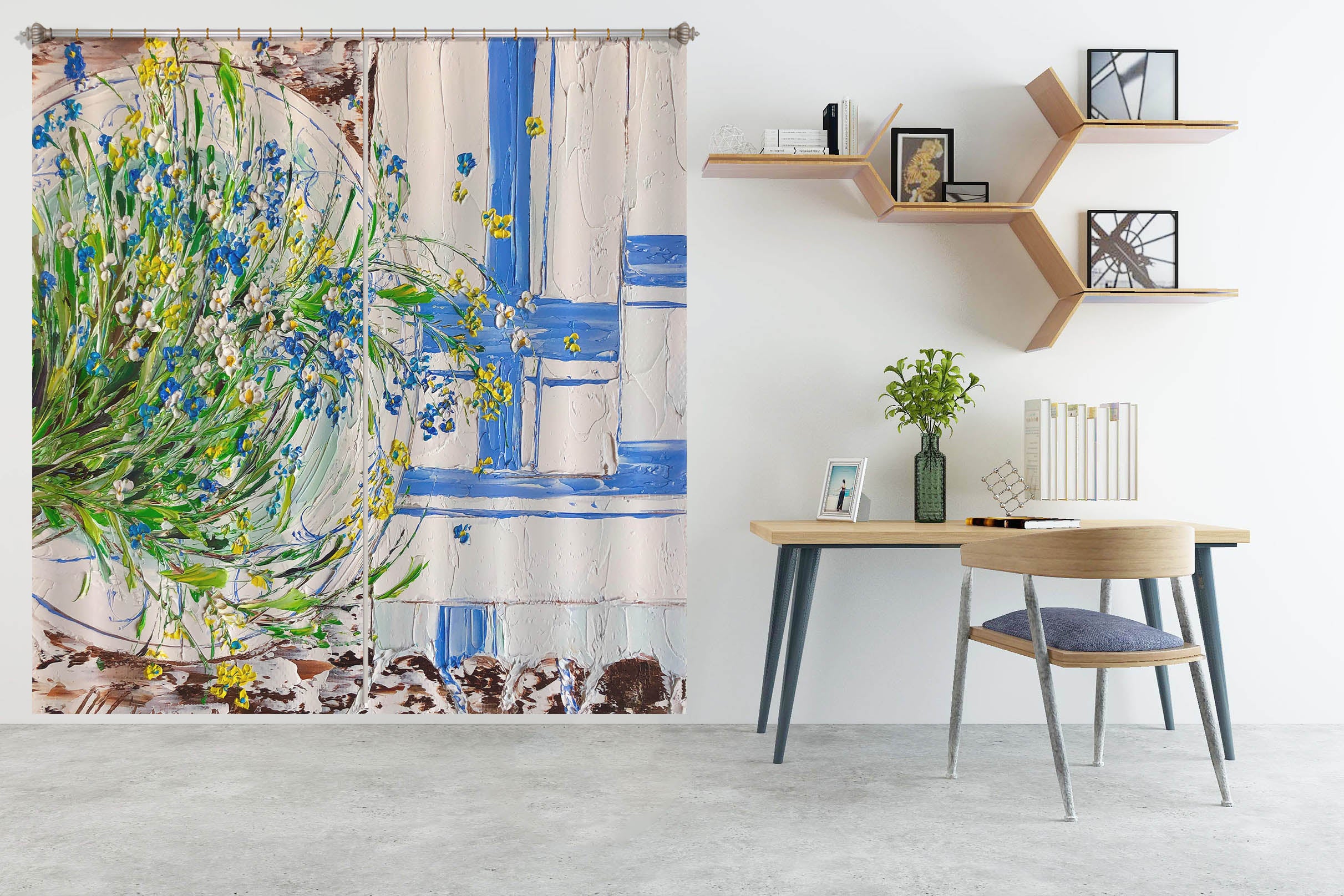 3D Flower Painting 2430 Skromova Marina Curtain Curtains Drapes