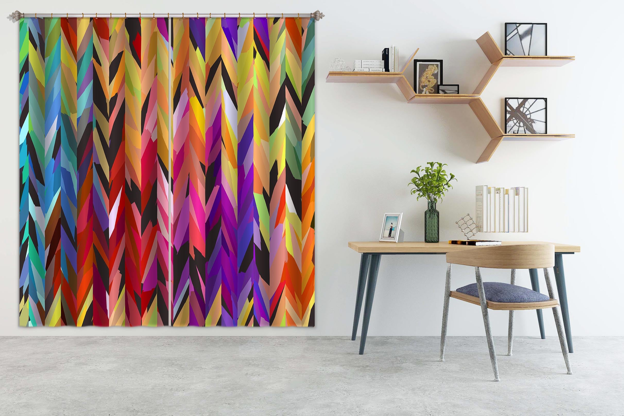 3D Color Diamond 033 Shandra Smith Curtain Curtains Drapes