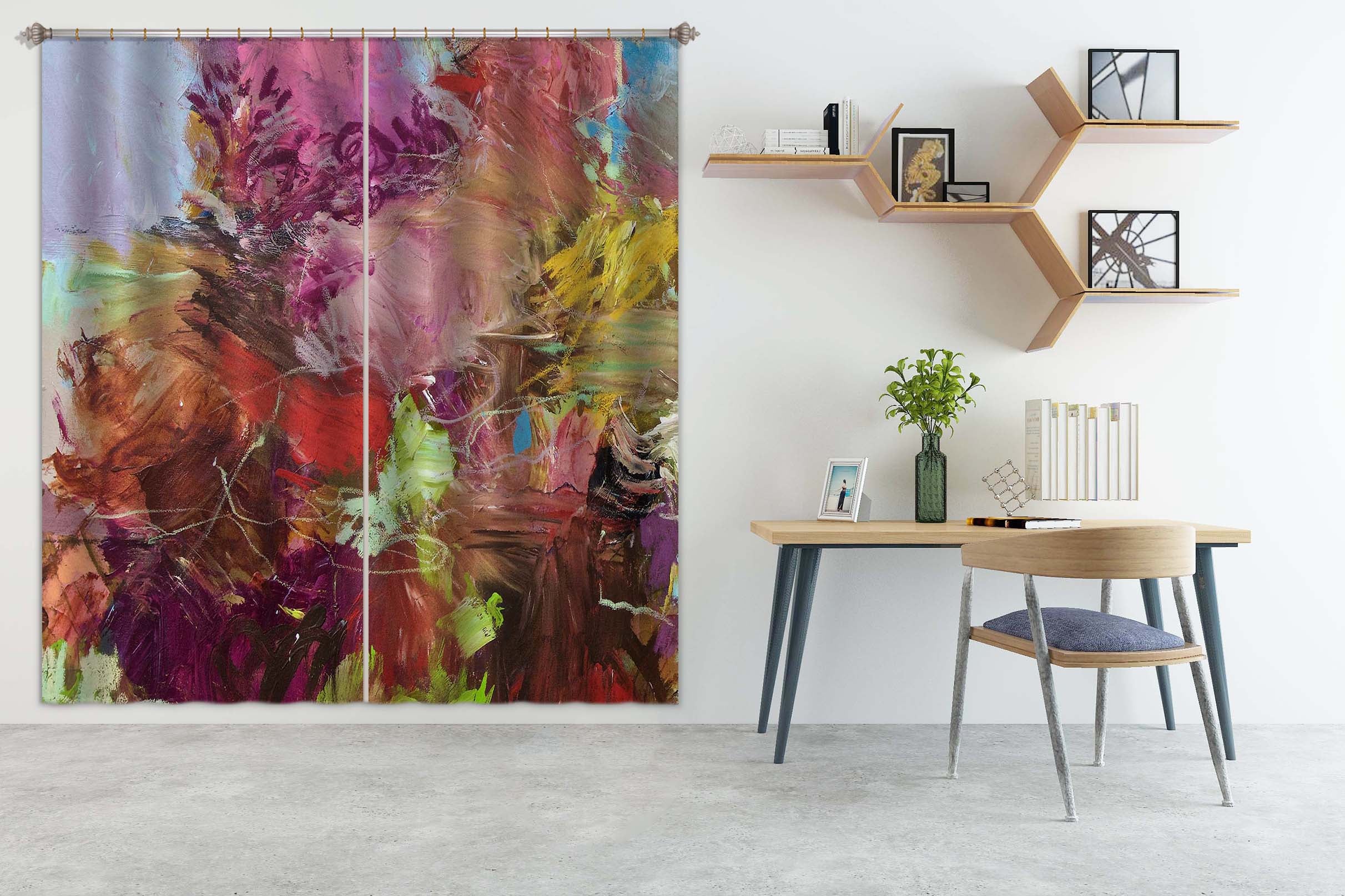 3D Color Graffiti 200 Allan P. Friedlander Curtain Curtains Drapes