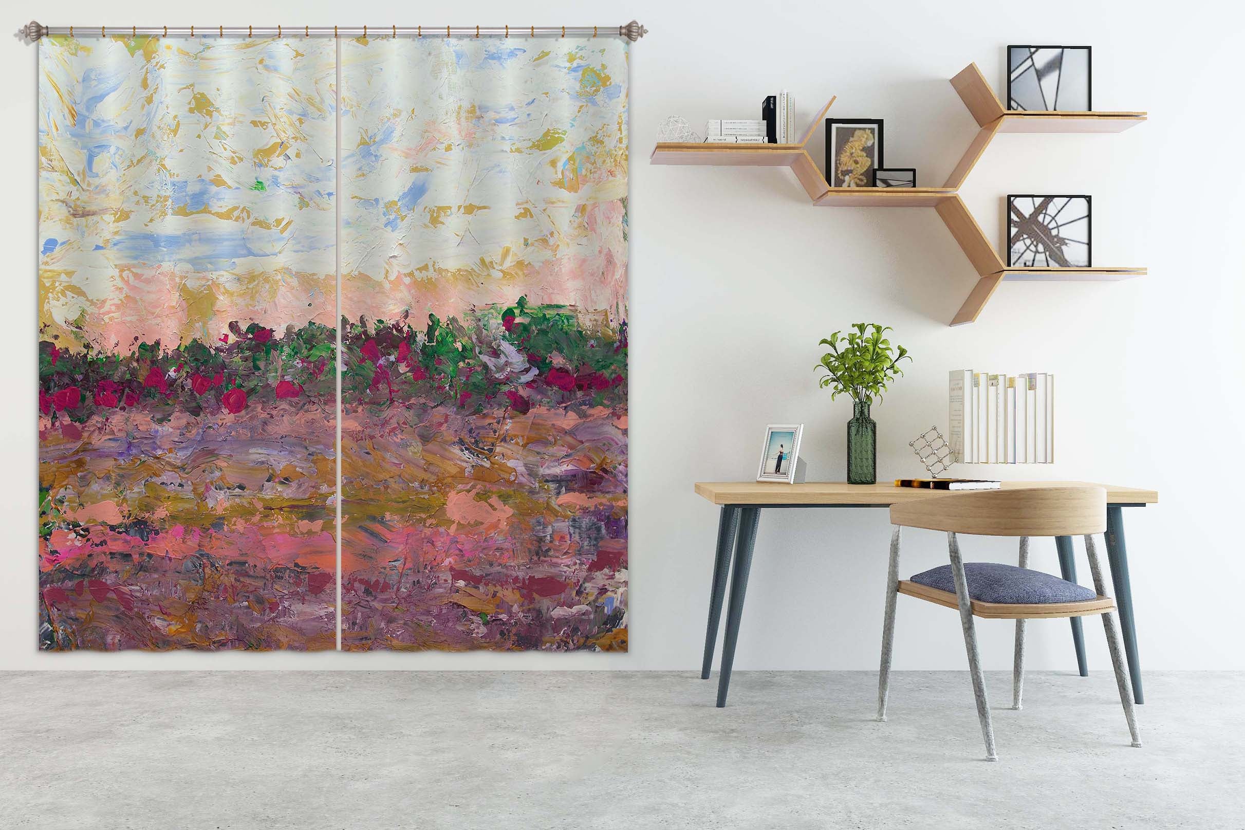 3D Summer Sunset 272 Allan P. Friedlander Curtain Curtains Drapes