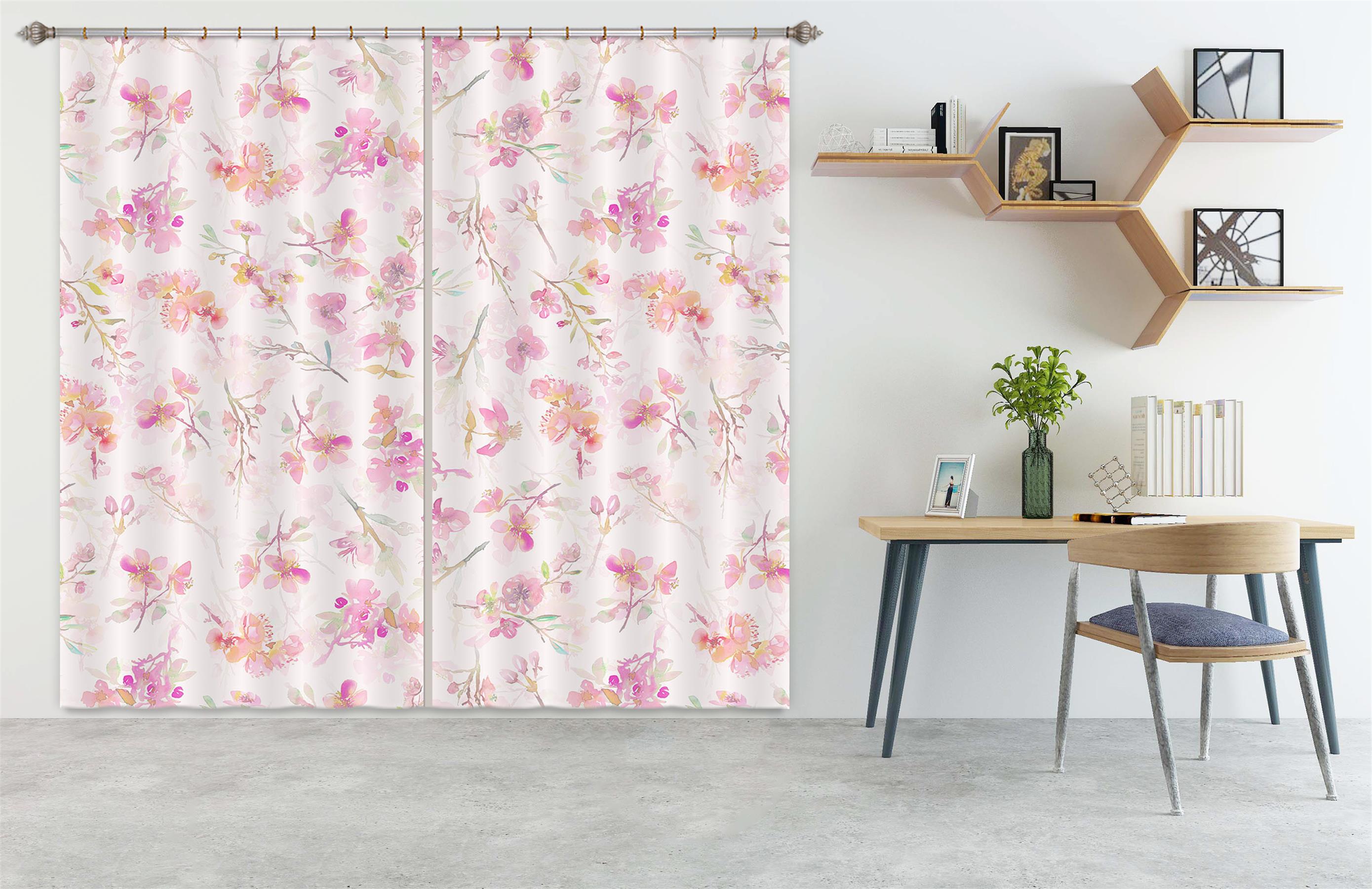 3D Graffiti Flowers 221 Uta Naumann Curtain Curtains Drapes