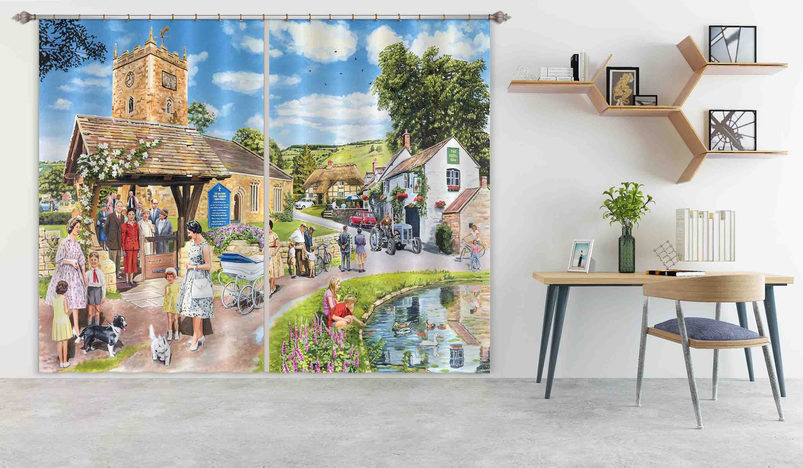 3D Sunday Service 095 Trevor Mitchell Curtain Curtains Drapes