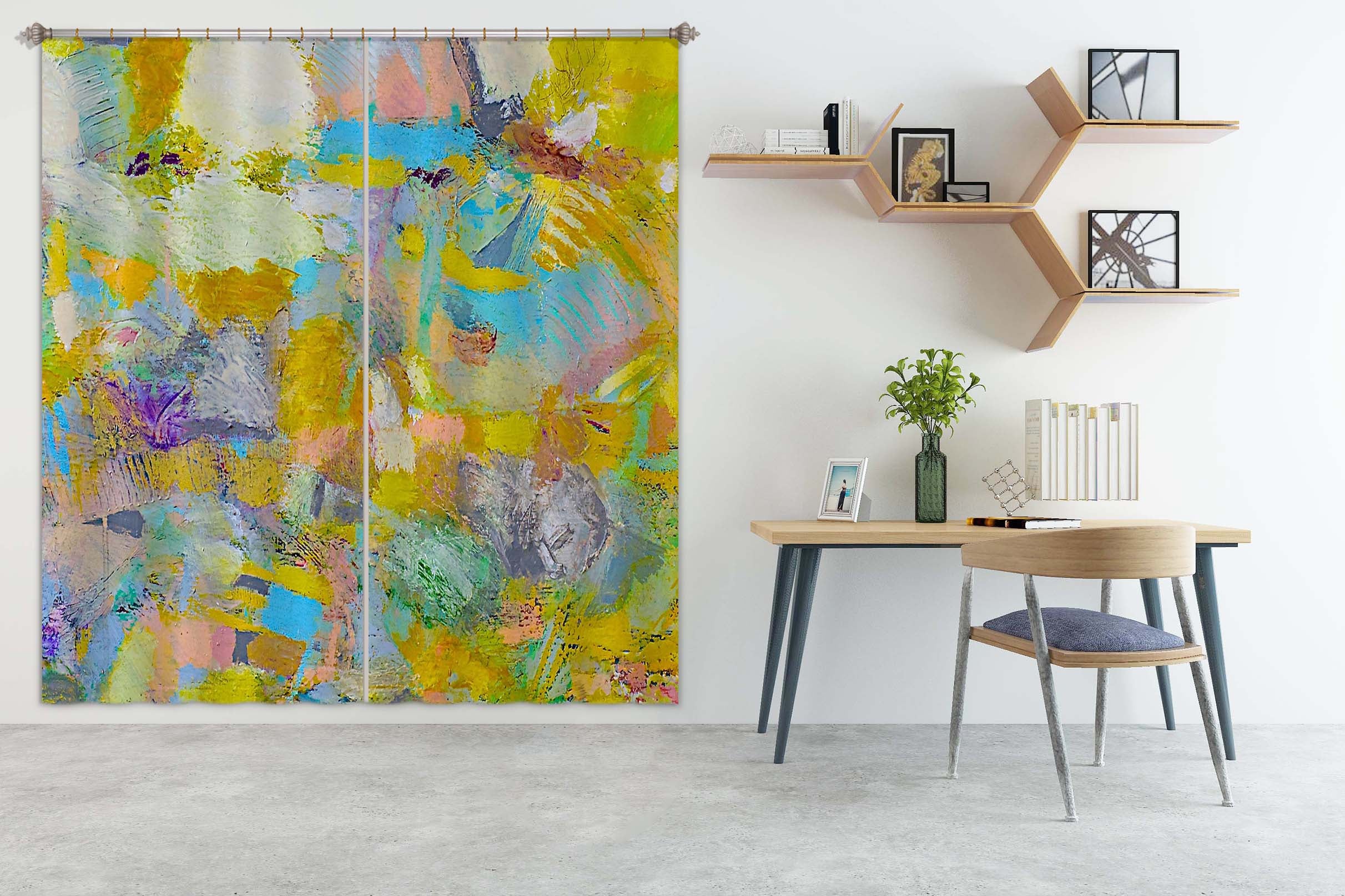 3D Color Graffiti 105 Allan P. Friedlander Curtain Curtains Drapes