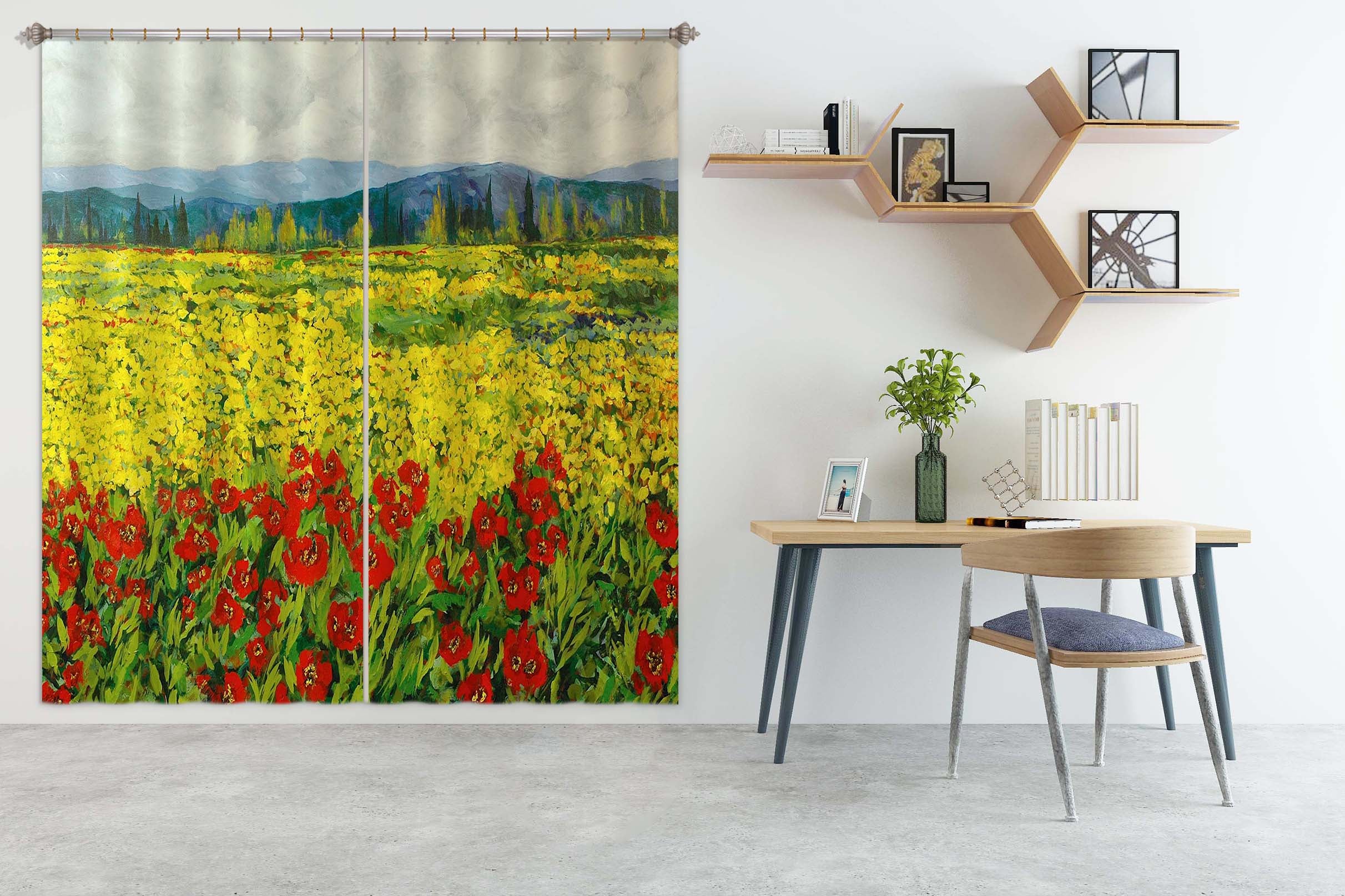 3D Flowers Everywhere 137 Allan P. Friedlander Curtain Curtains Drapes