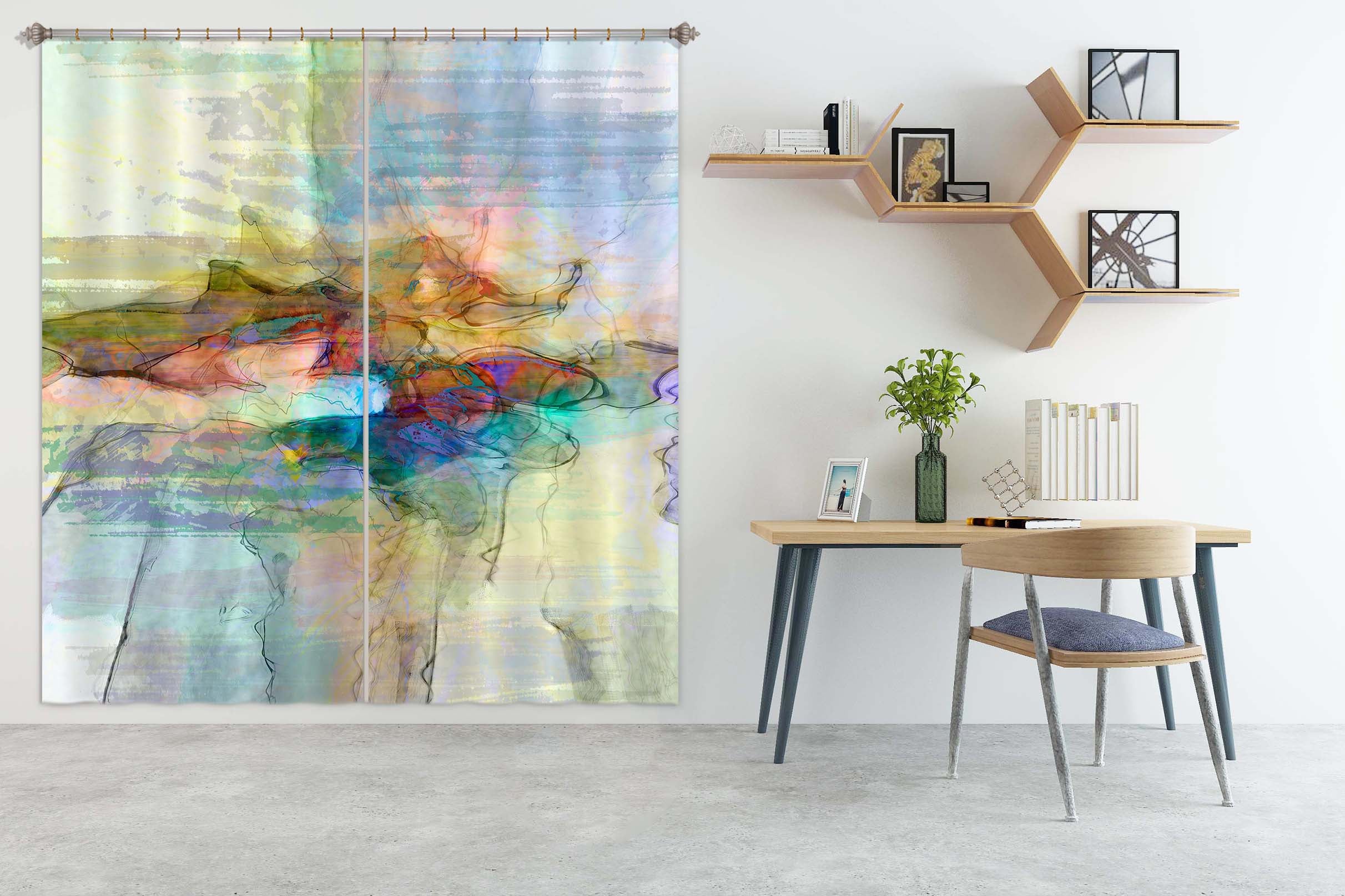 3D Color Collision 238 Michael Tienhaara Curtain Curtains Drapes