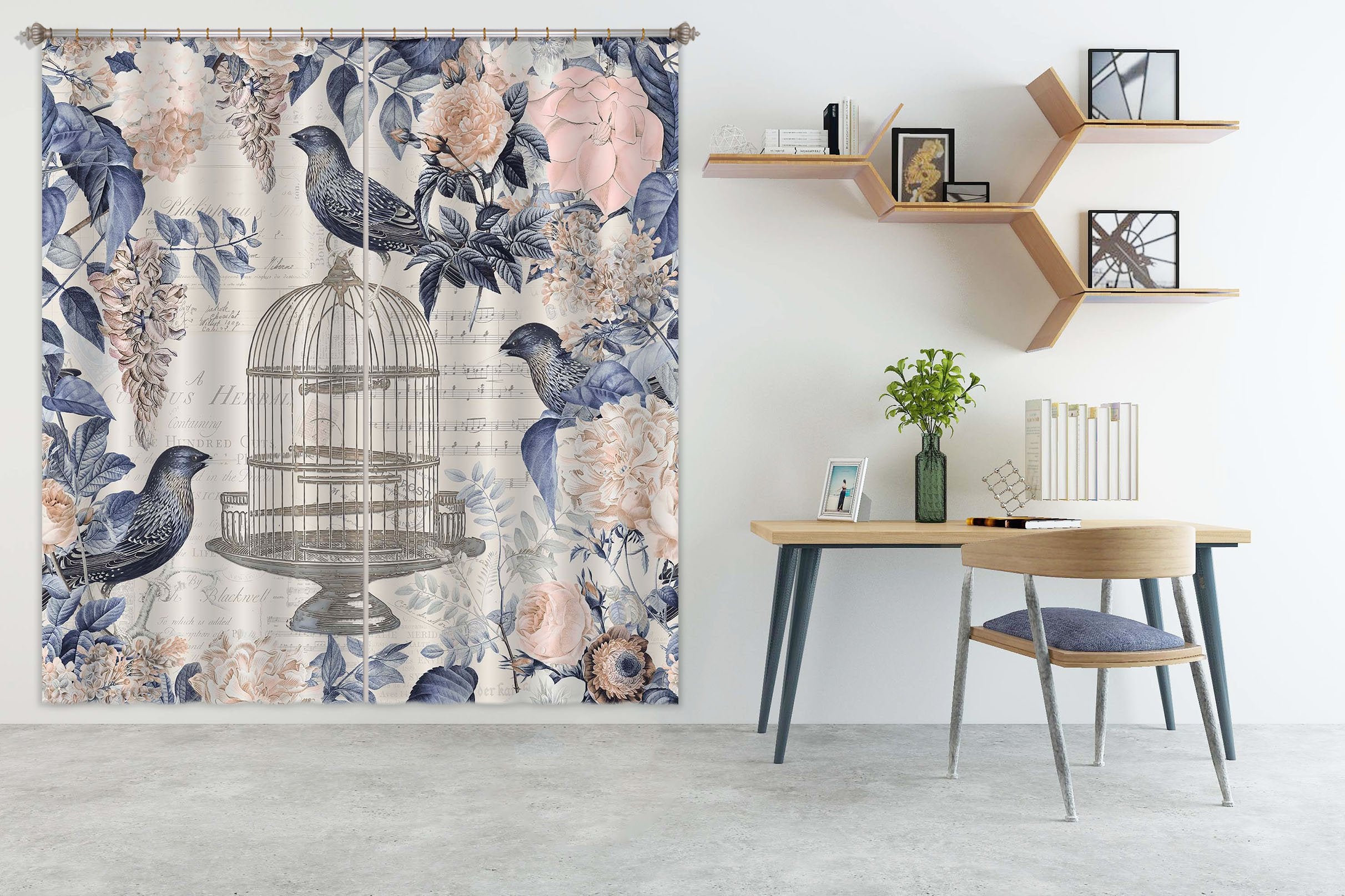 3D Birds Tweet 045 Andrea haase Curtain Curtains Drapes Wallpaper AJ Wallpaper