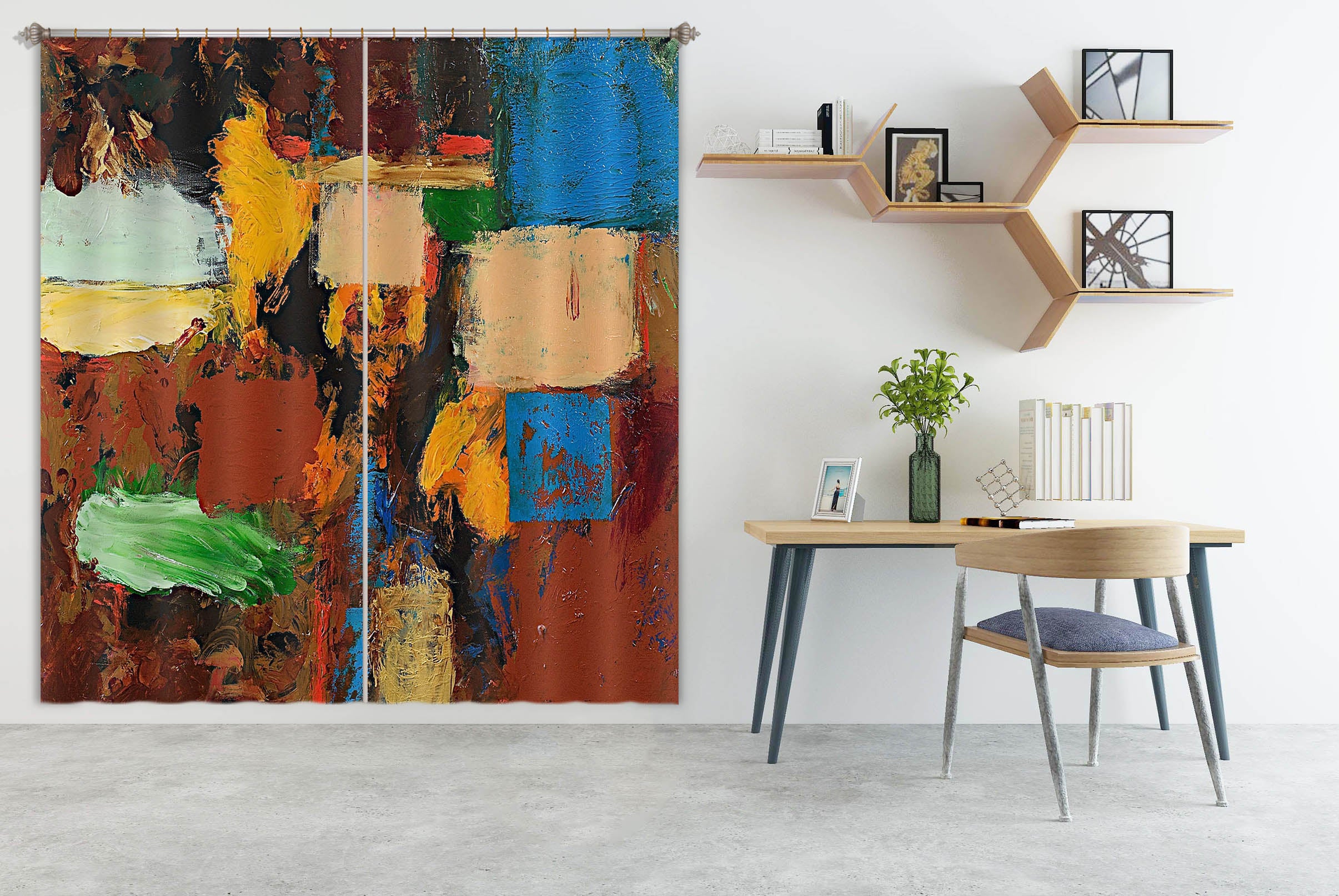 3D Color Graffiti 106 Allan P. Friedlander Curtain Curtains Drapes