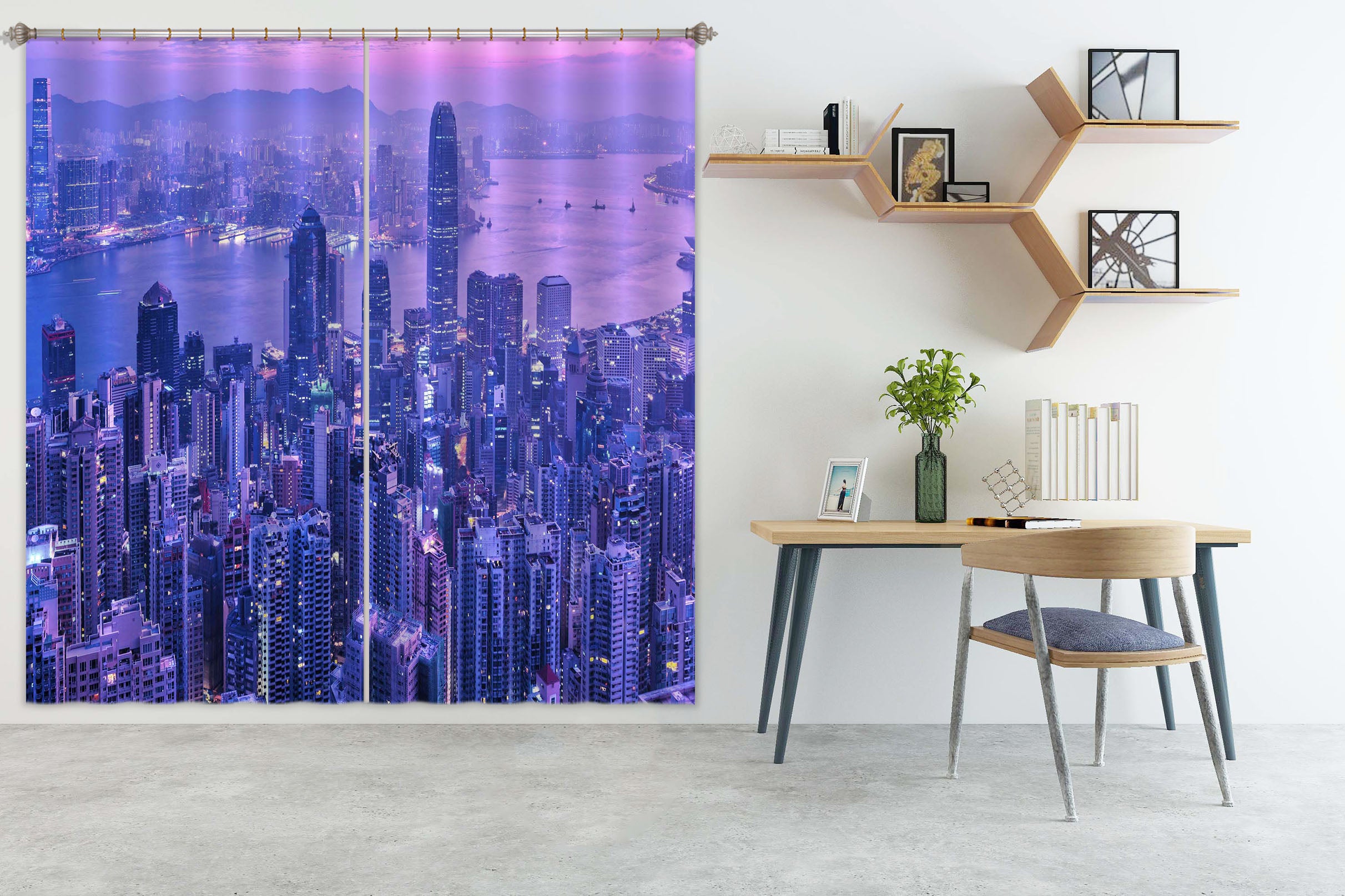 3D Morning City 190 Marco Carmassi Curtain Curtains Drapes