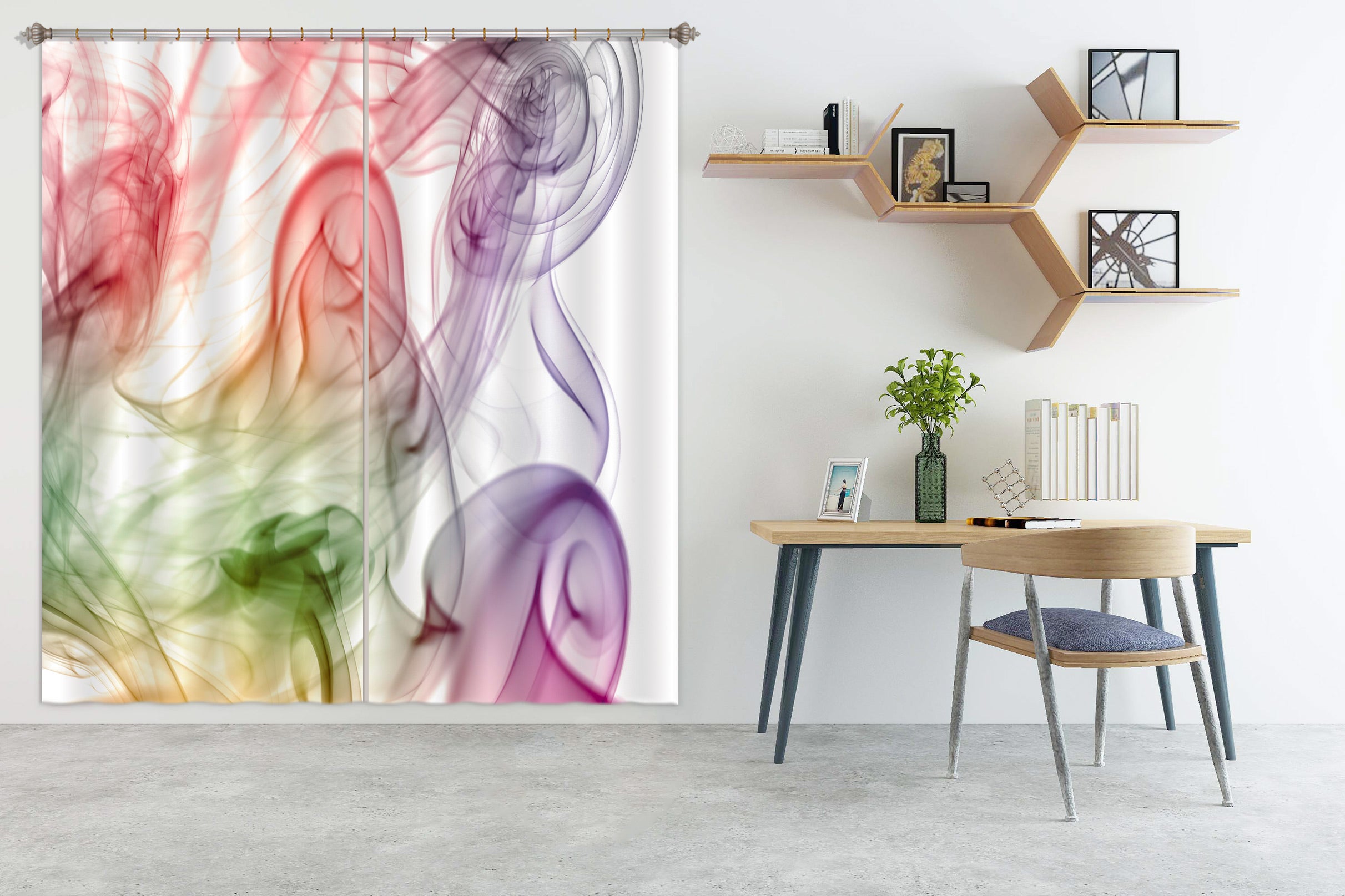 3D Colored Smoke 008 Assaf Frank Curtain Curtains Drapes