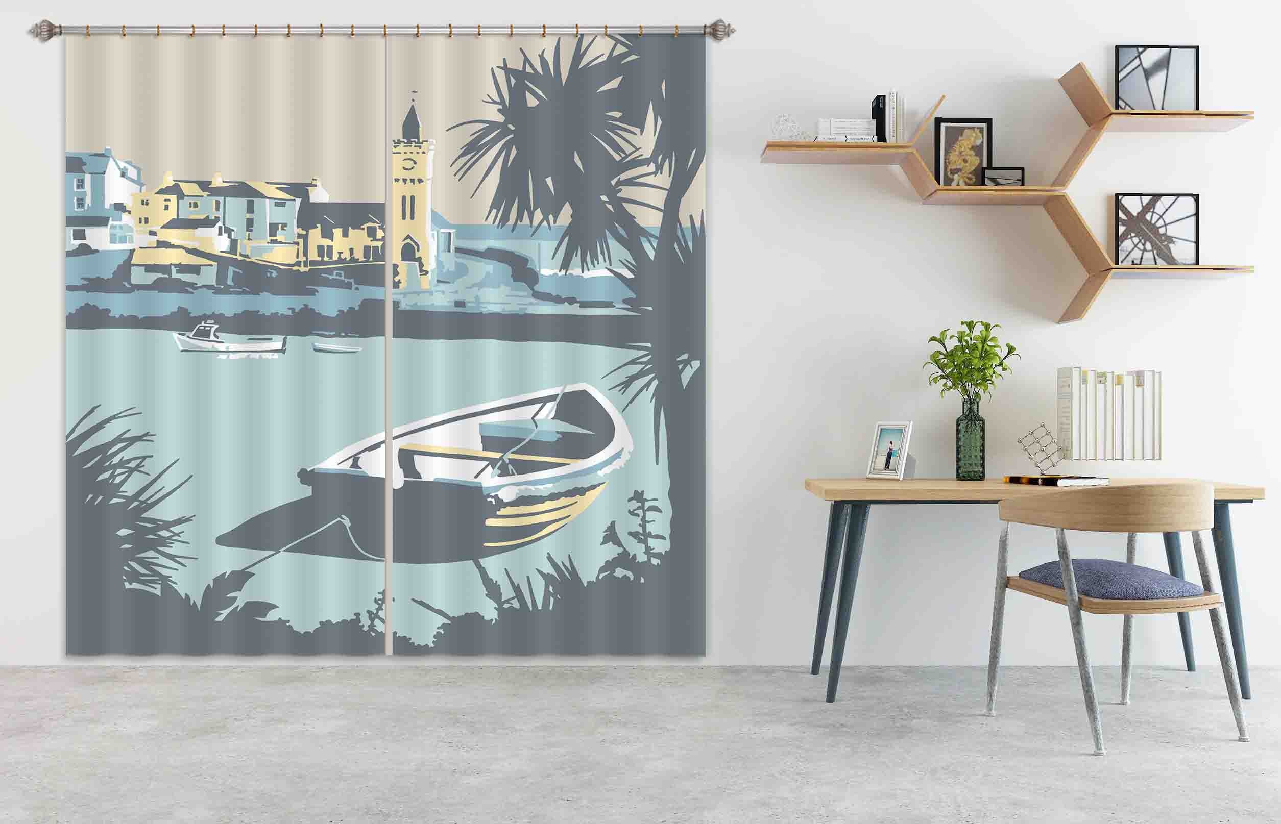 3D Porthleven 136 Steve Read Curtain Curtains Drapes