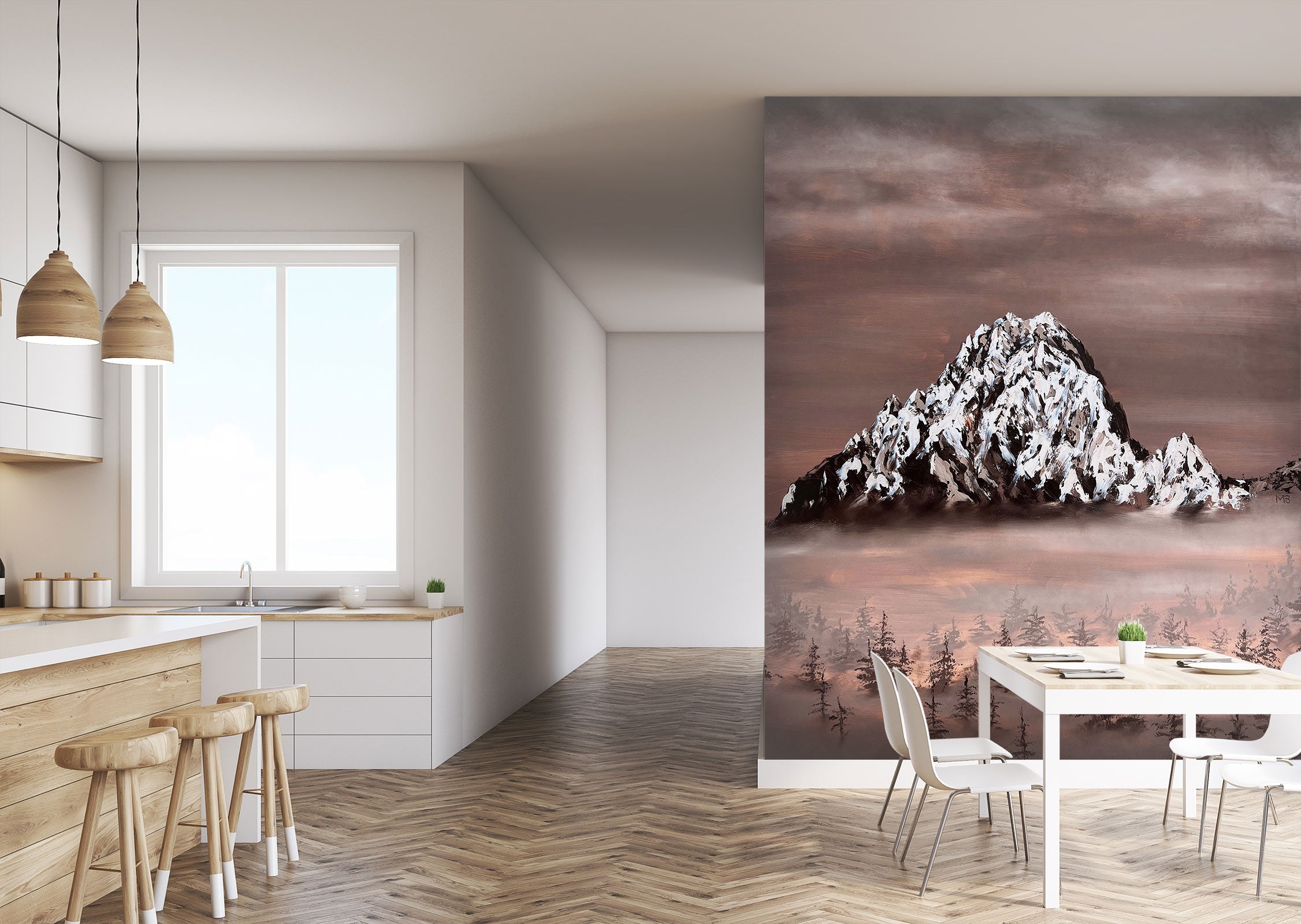 3D Snow Mountain 9833 Marina Zotova Wall Mural Wall Murals