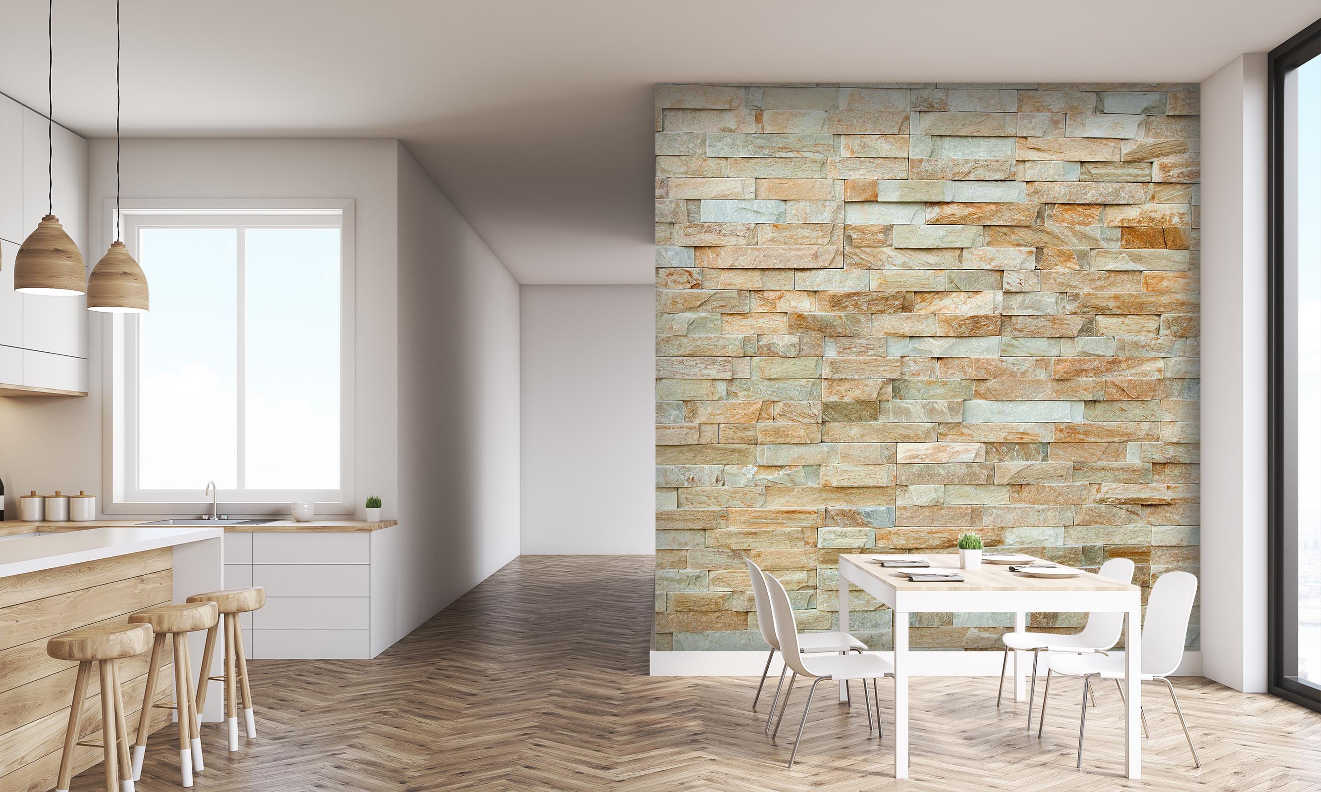 3D Slate Wall 005 Wall Murals Wallpaper AJ Wallpaper 2
