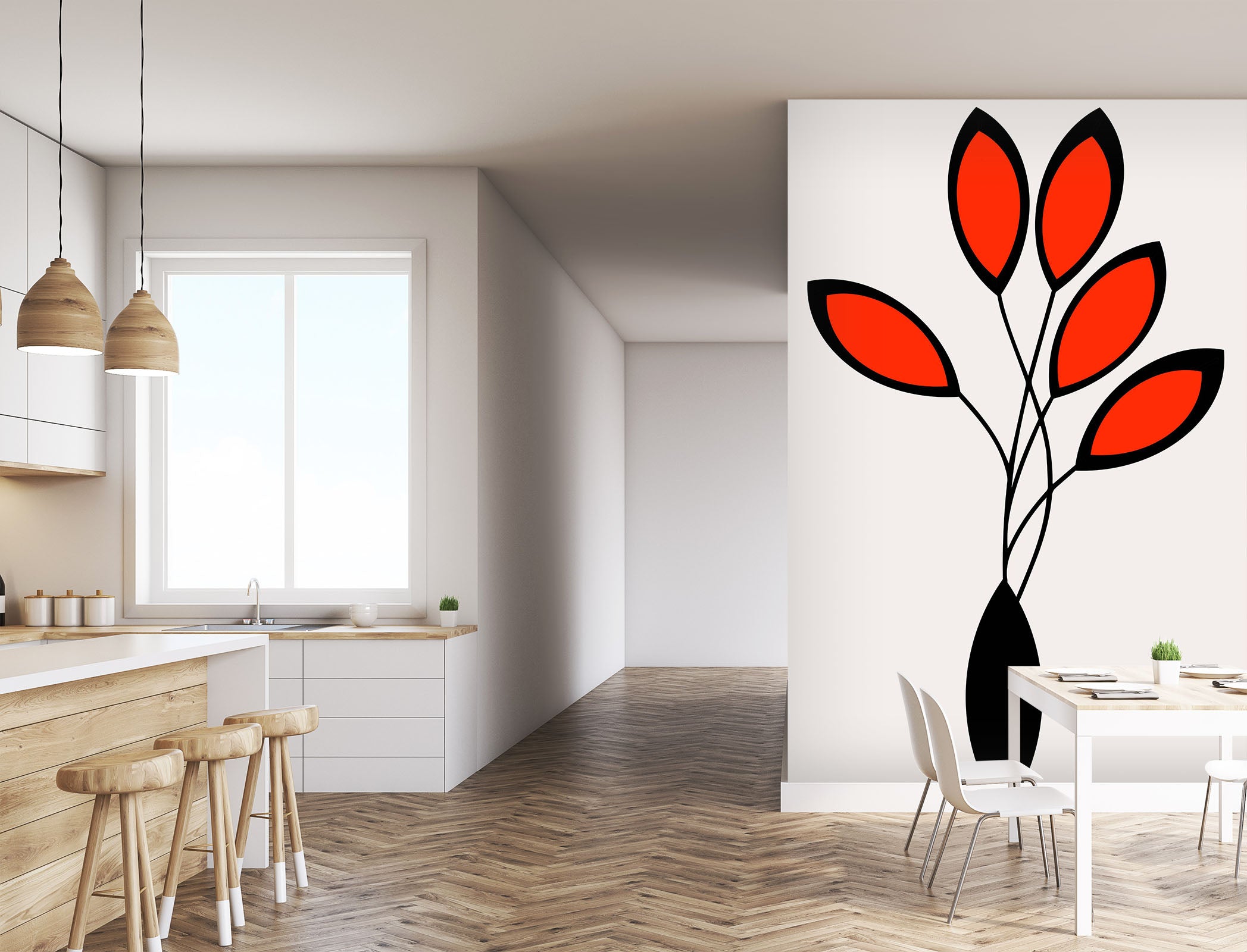 3D Yellow Leaves 1425 Boris Draschoff Wall Mural Wall Murals