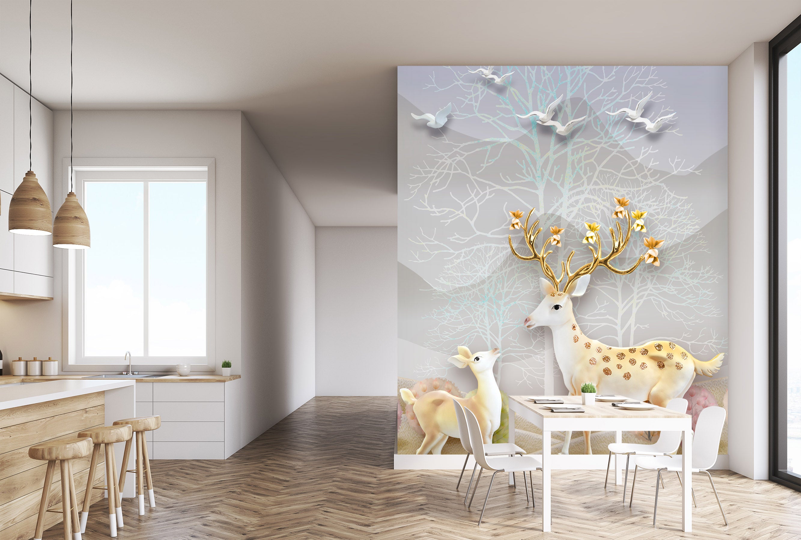3D Asuka Fawn 1801 Wall Murals