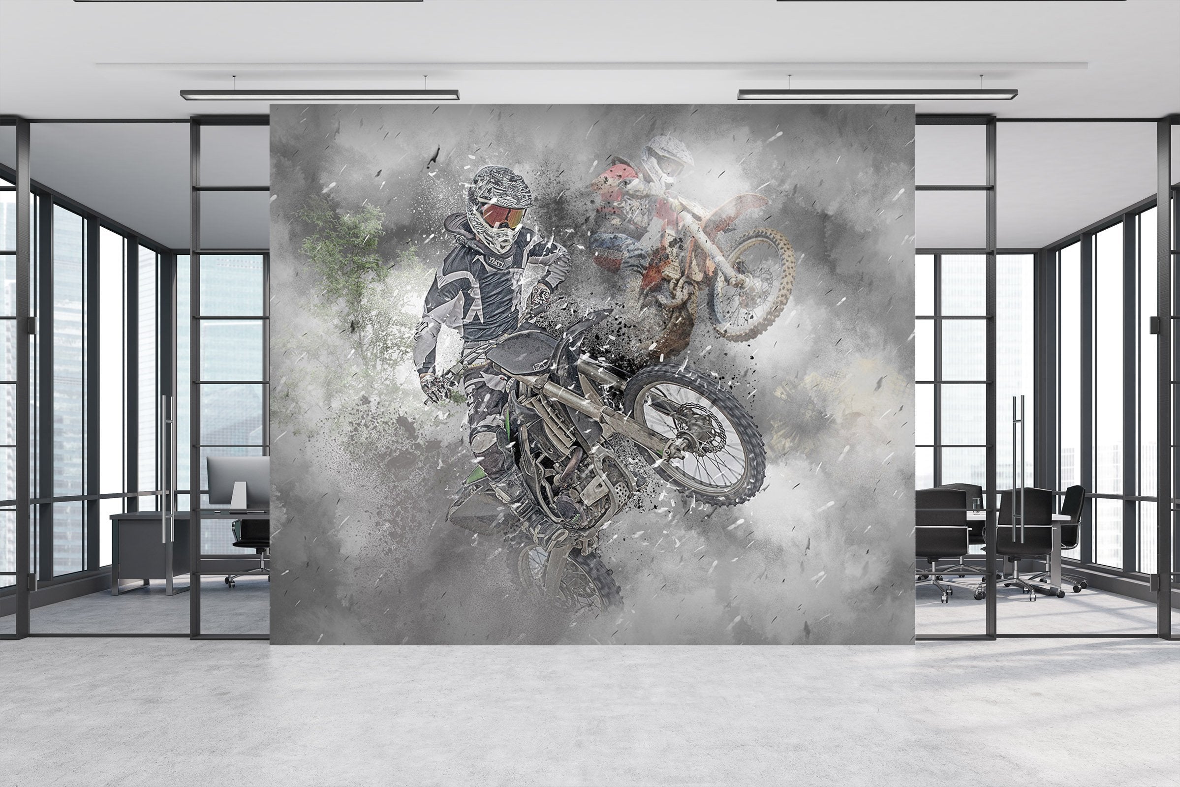 3D Dirt Bike 979 Vehicle Wall Murals Wallpaper AJ Wallpaper 2