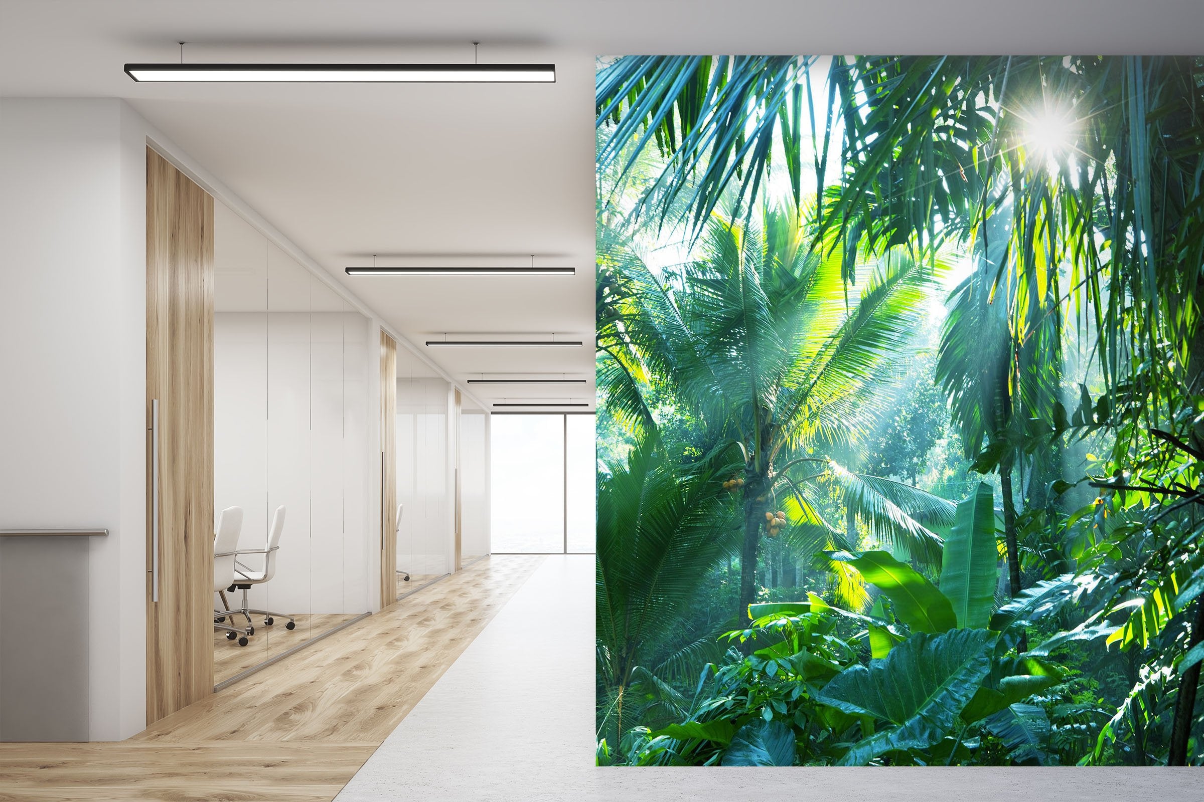 3D Green Leaves paradise 26 Wall Murals Wallpaper AJ Wallpaper 2