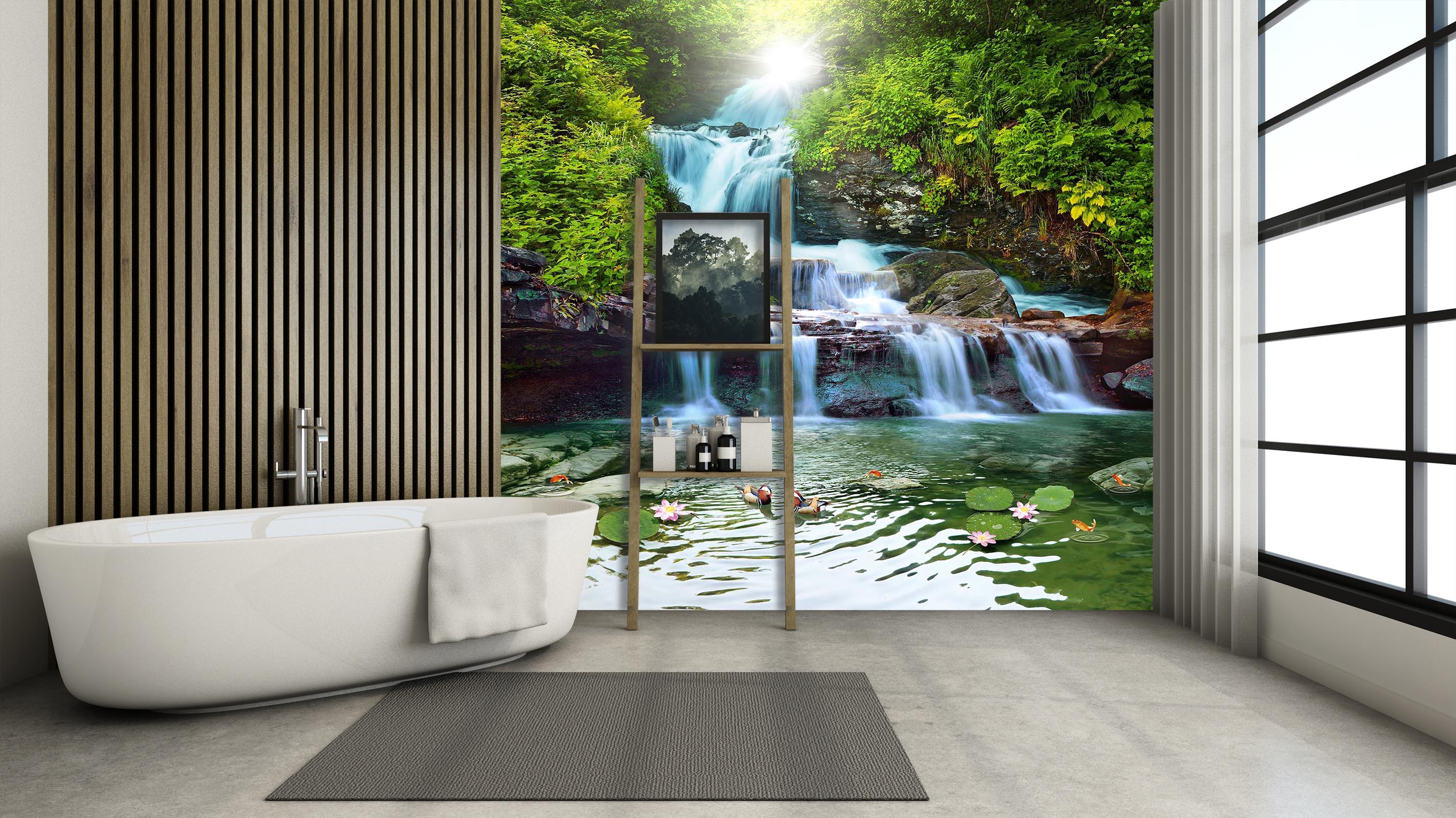 3D River Forest 005 Wall Murals Wallpaper AJ Wallpaper 2