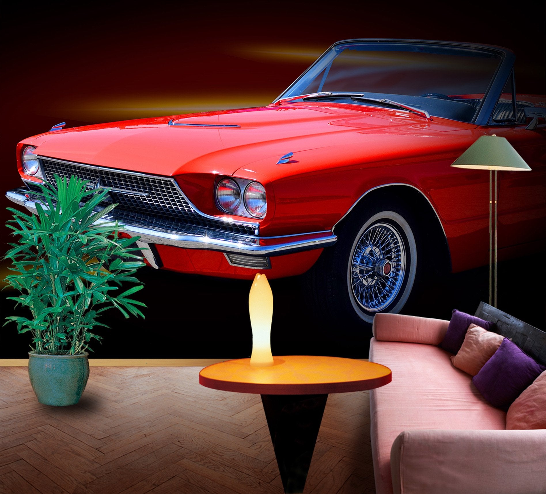 3D Candle Atuo 909 Vehicle Wall Murals Wallpaper AJ Wallpaper 2