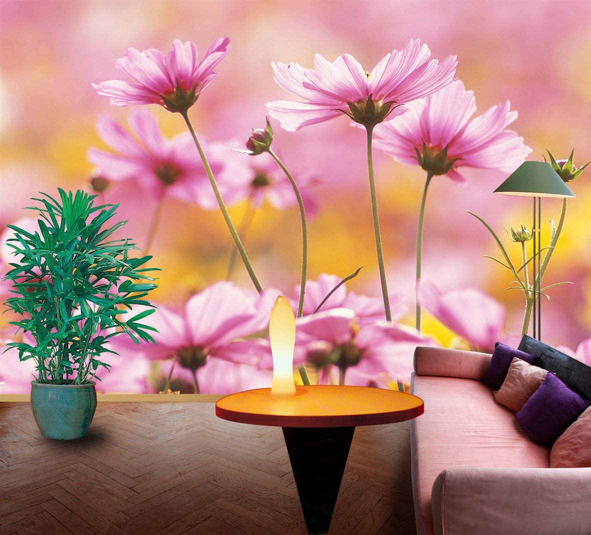 3D Beautiful Purple Wild Flower 656 Wallpaper AJ Wallpaper