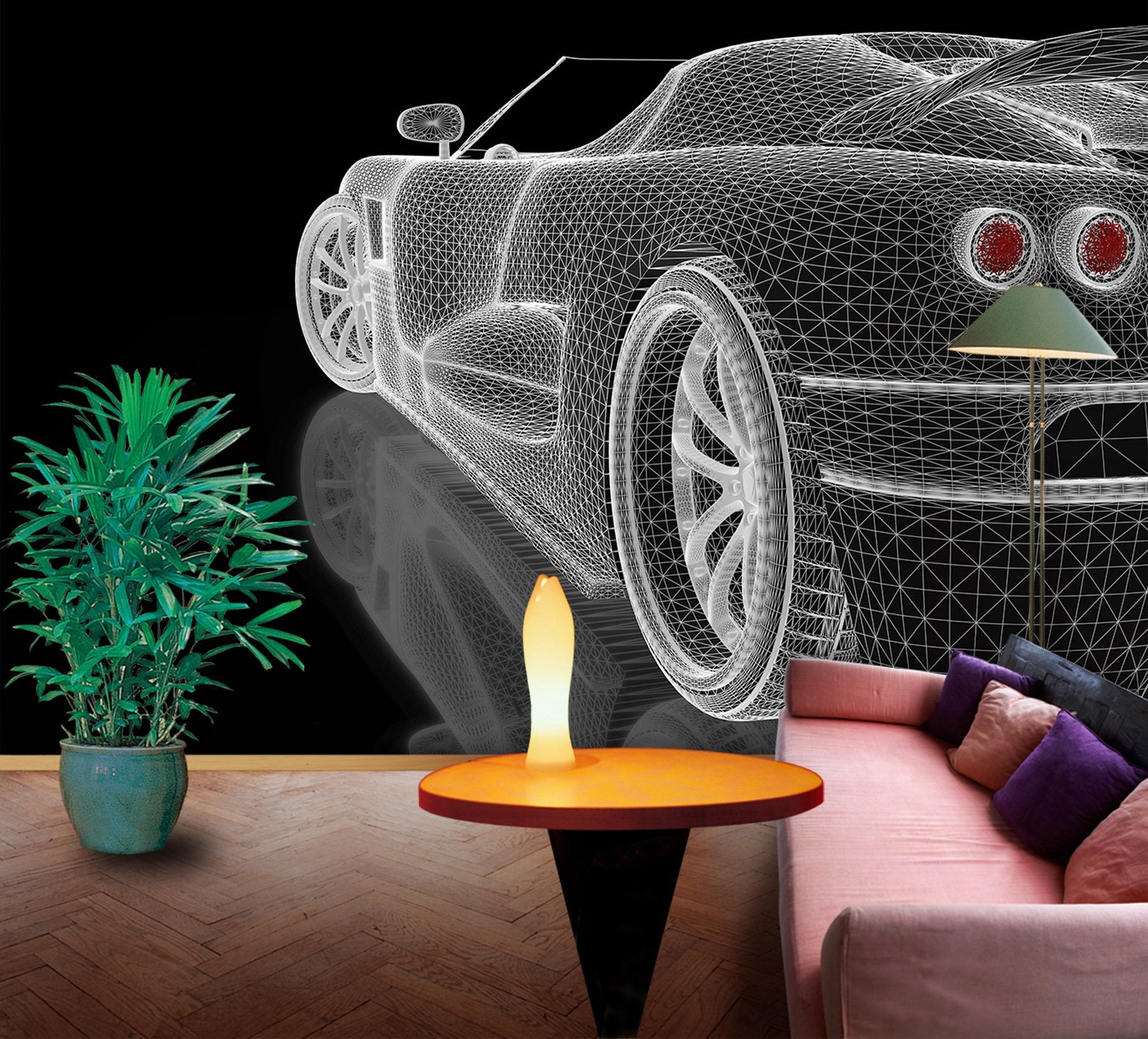 3D Car Light 943 Vehicle Wall Murals Wallpaper AJ Wallpaper 2