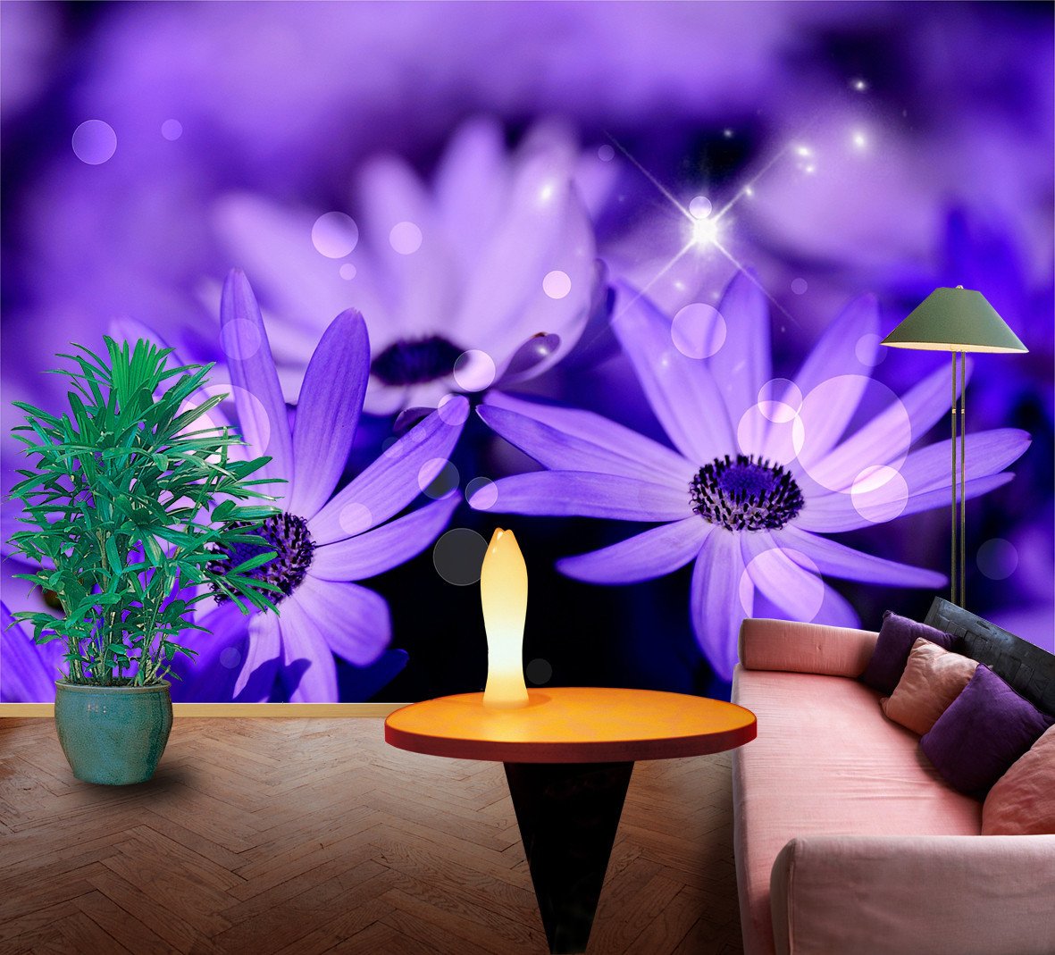 3D Purple Blossoming Jasmines 44 Wallpaper AJ Wallpaper