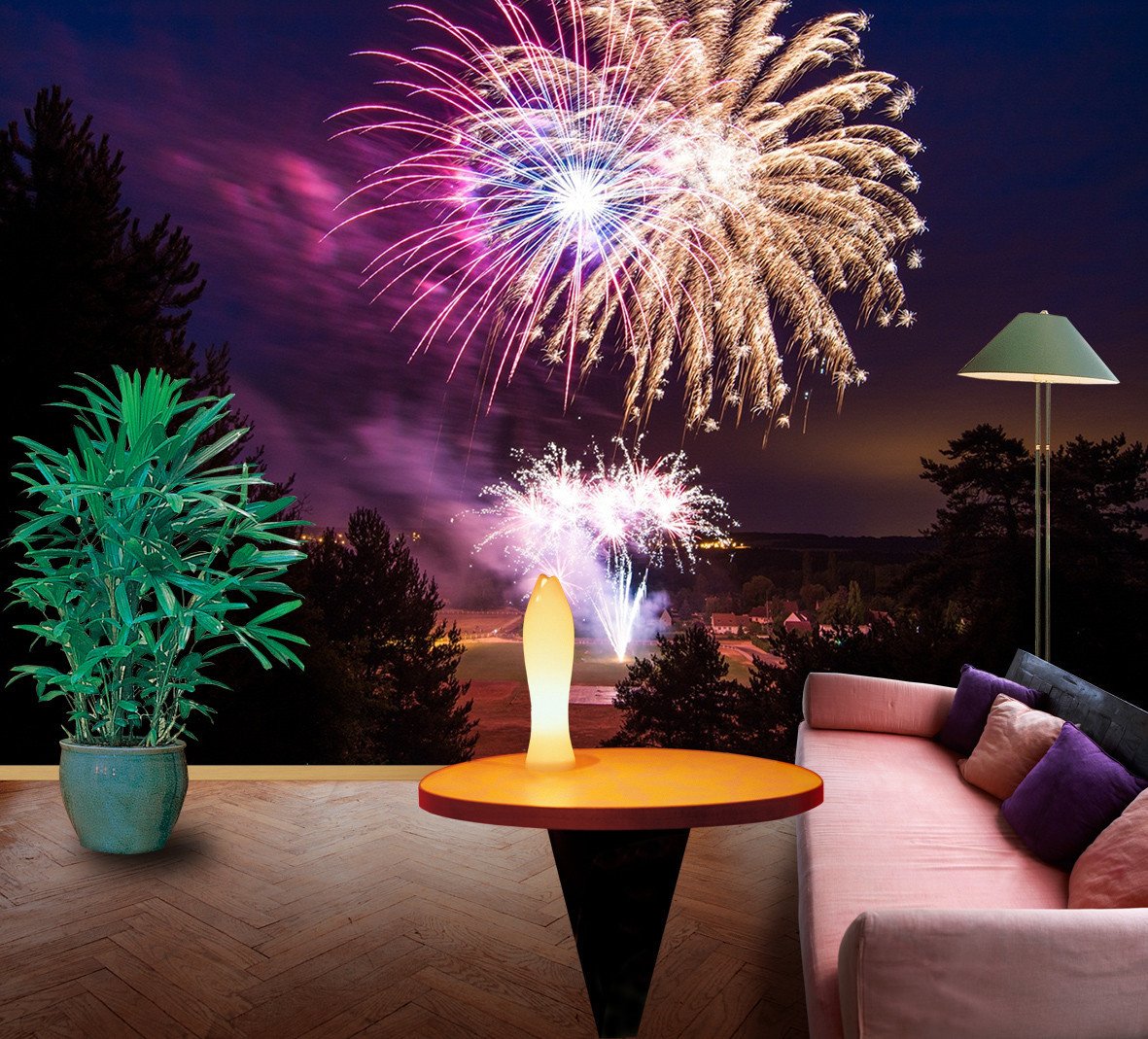 3D Fireworks Blossoming 747 Wallpaper AJ Wallpaper