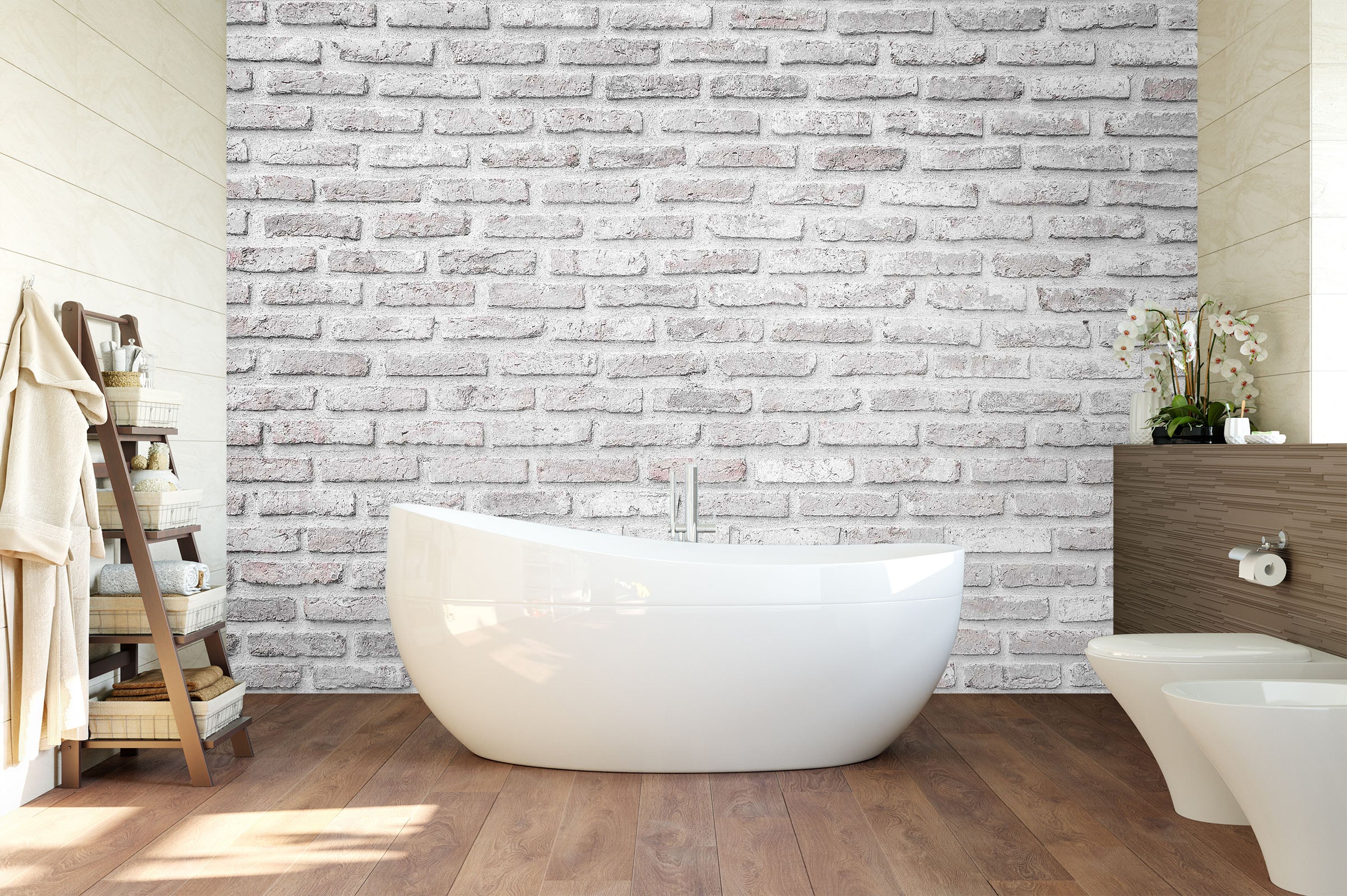 3D White Painted Wall 112 Wall Murals