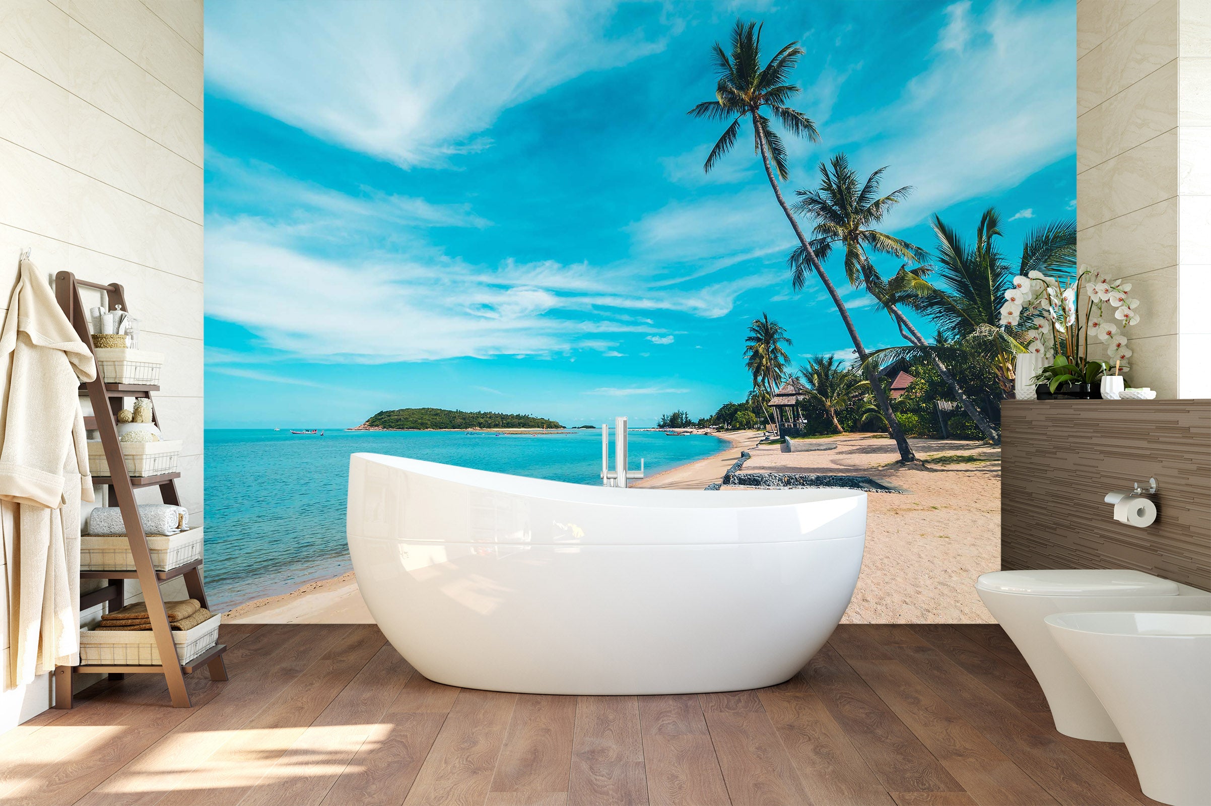 3D Sea View House 132 Wall Murals