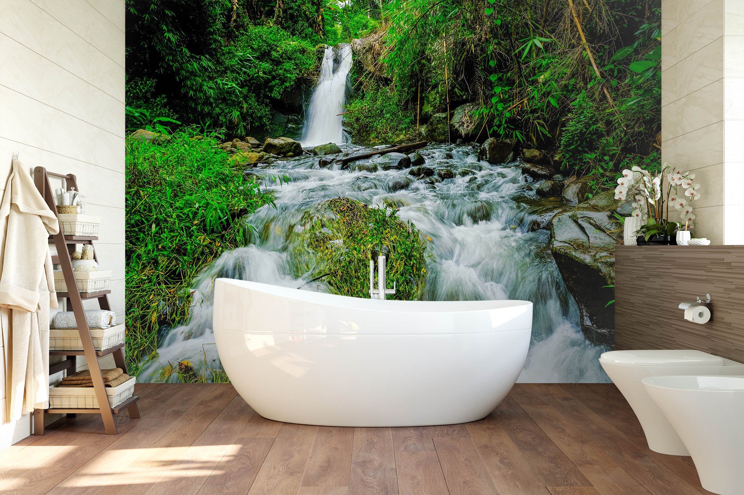 3D River Stone Forest 114 Wall Murals