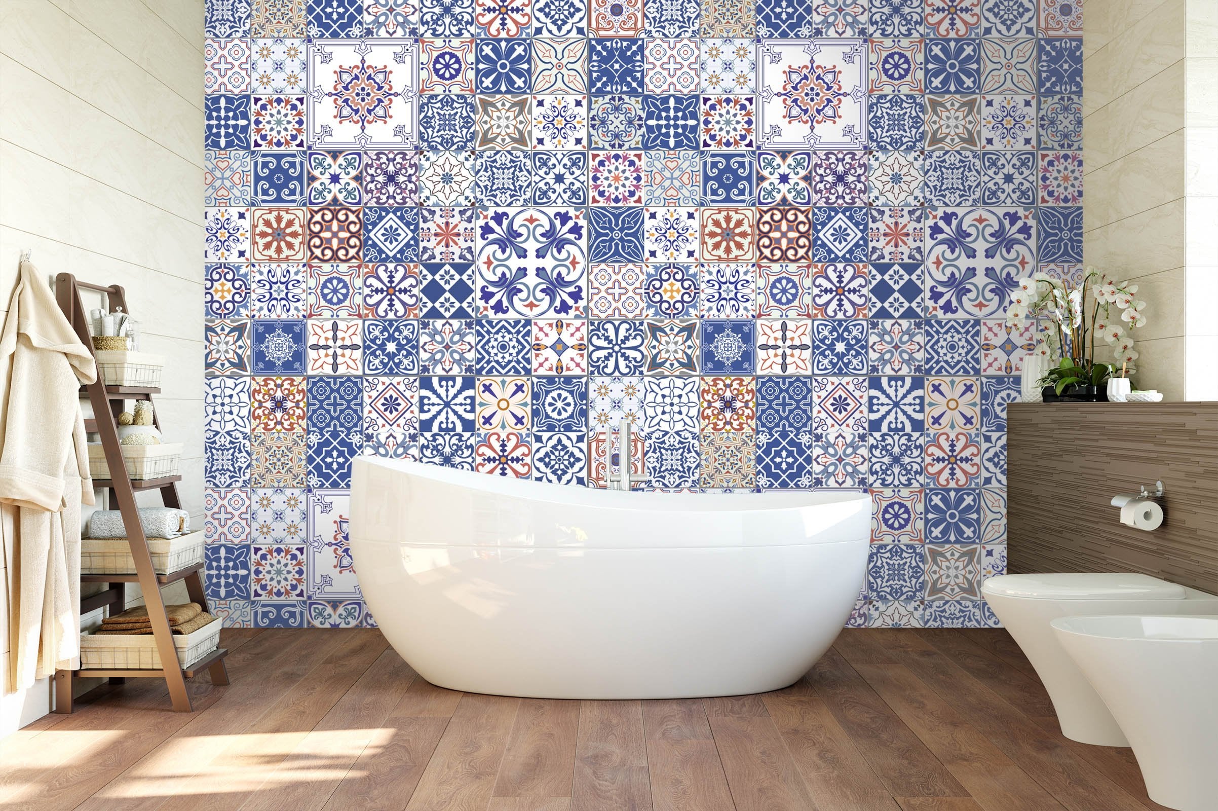 3D Handmade Mosaic Pattern 0100 Marble Tile Texture Wallpaper AJ Wallpaper 2