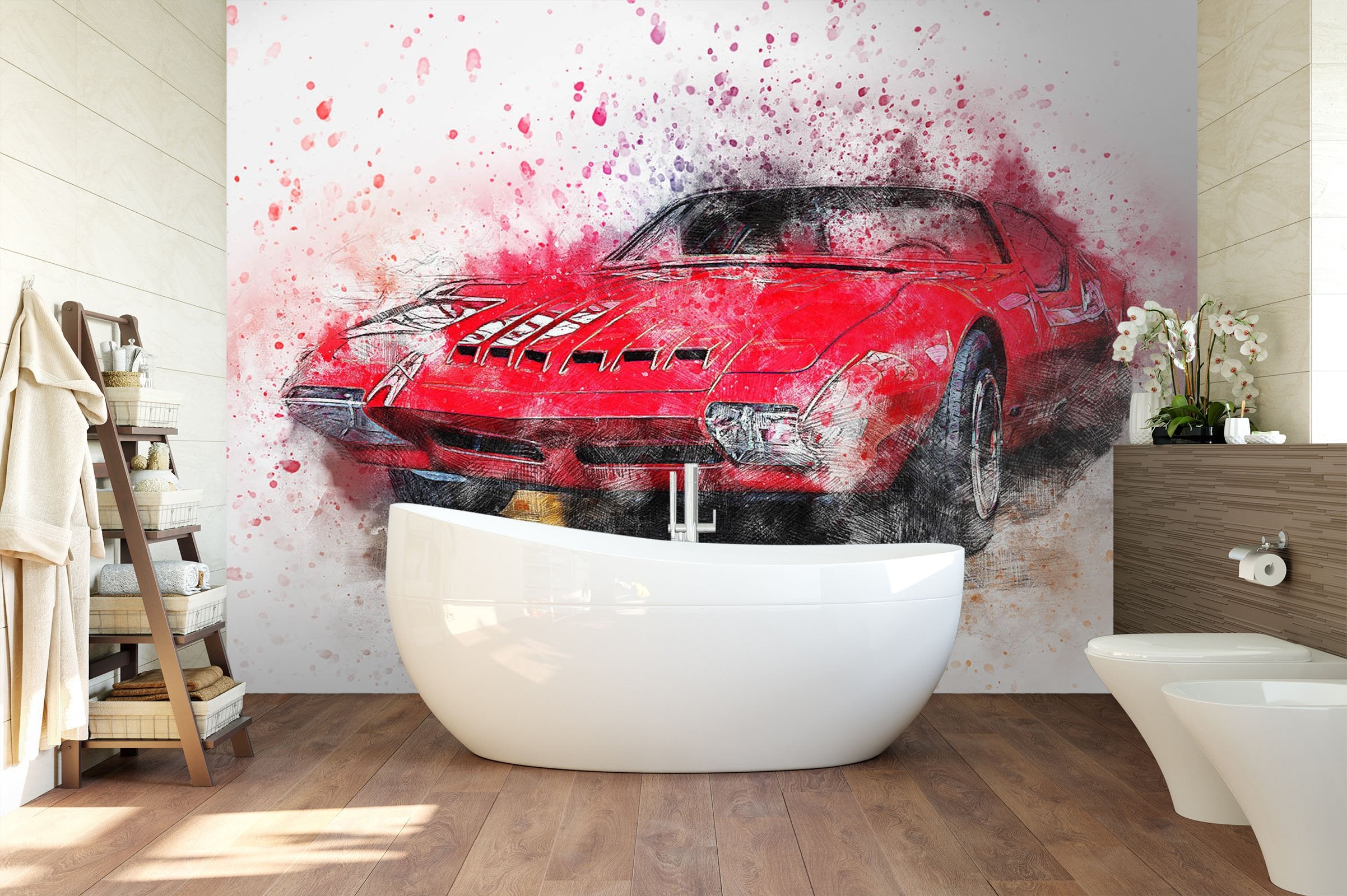 3D Color Spray Car 954 Vehicle Wall Murals Wallpaper AJ Wallpaper 2