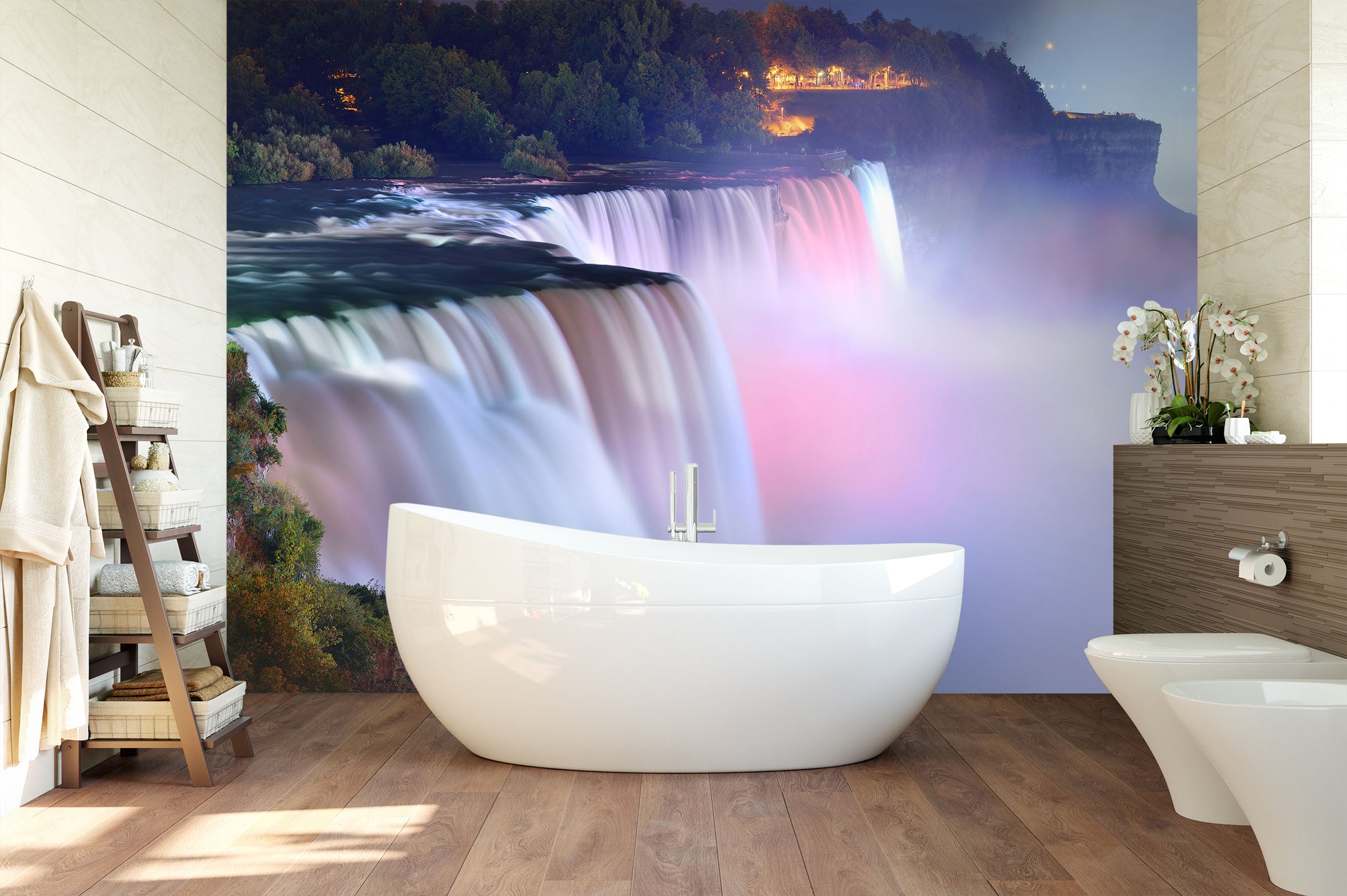3D Colored Waterfall 085 Wall Murals