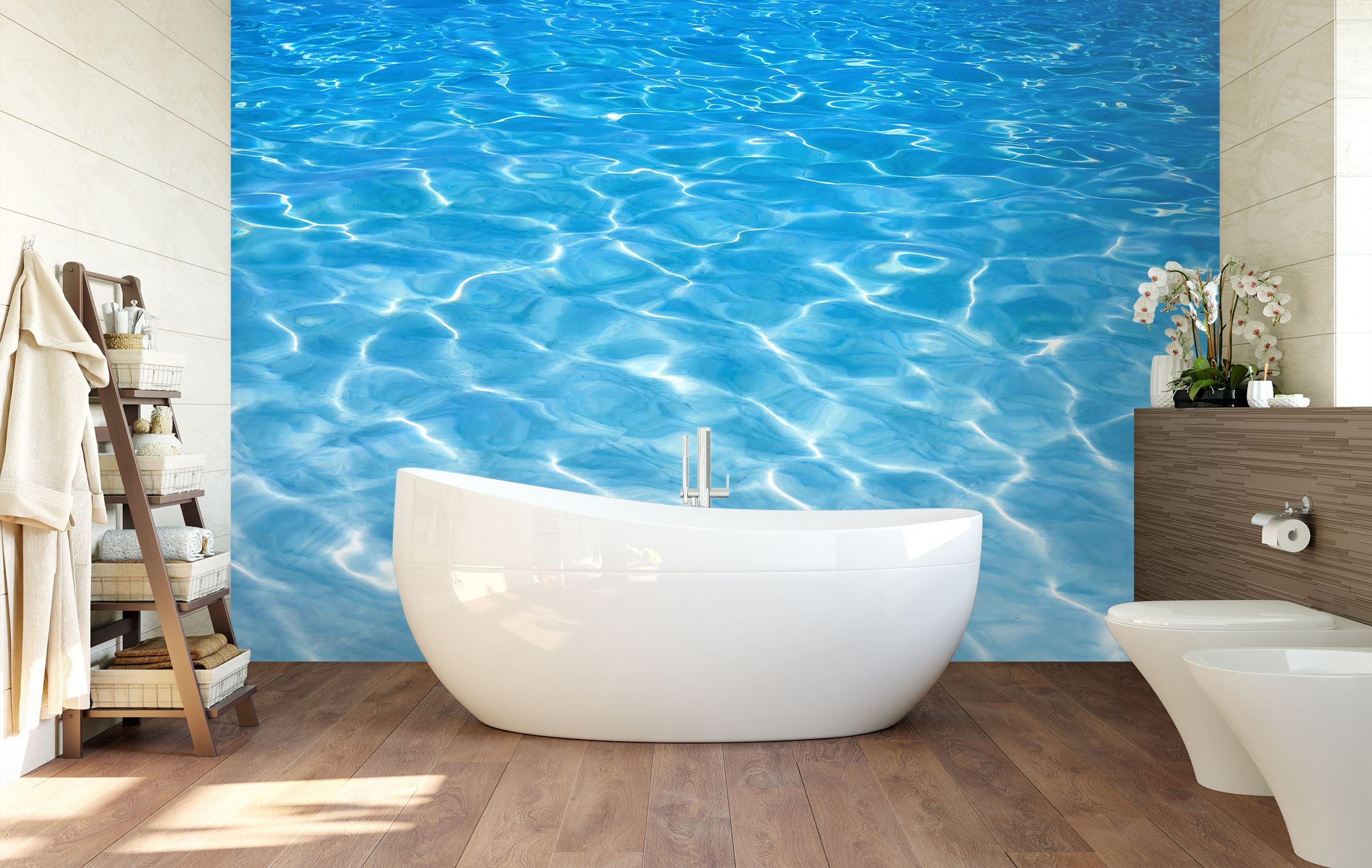 3D Blue Water Pattern 081 Wall Murals