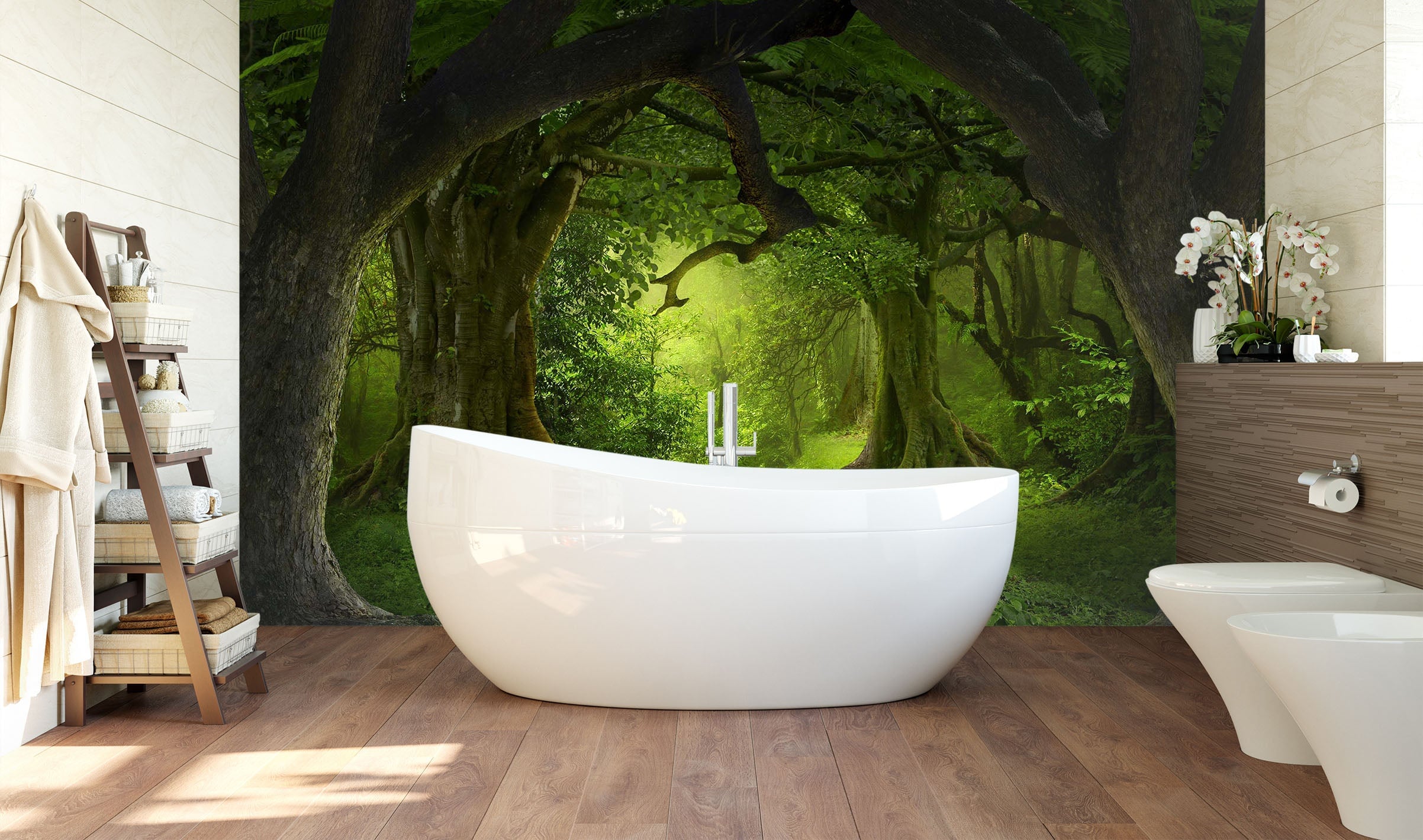 3D Forest Tree Hole 016 Wall Murals Wallpaper AJ Wallpaper 2