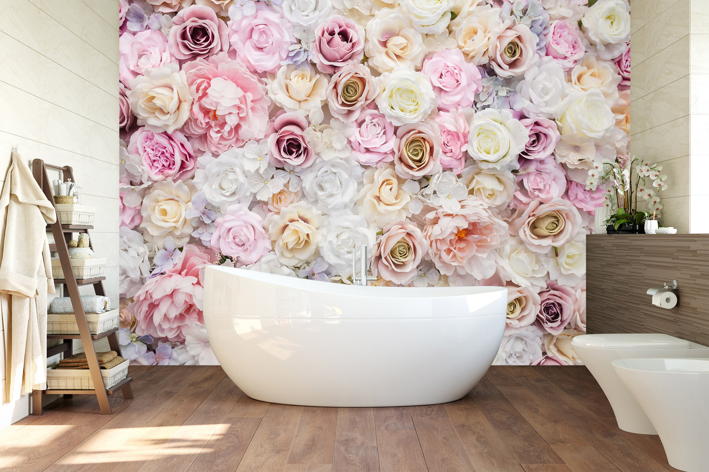 3D Pink Rose Flower 118 Wall Murals