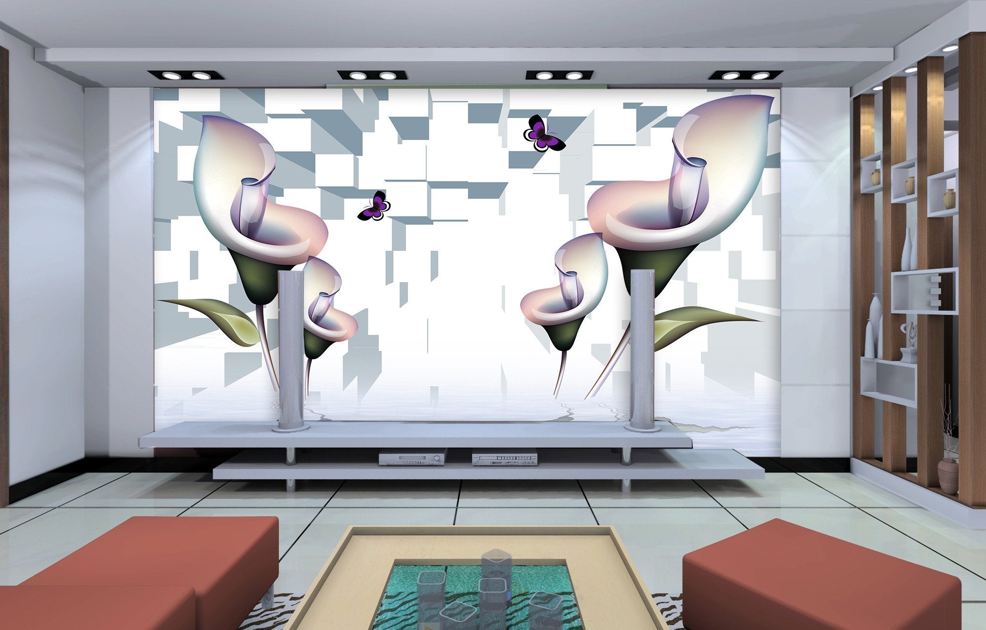 3D Purple Morning Glory 55 Wallpaper AJ Wallpaper