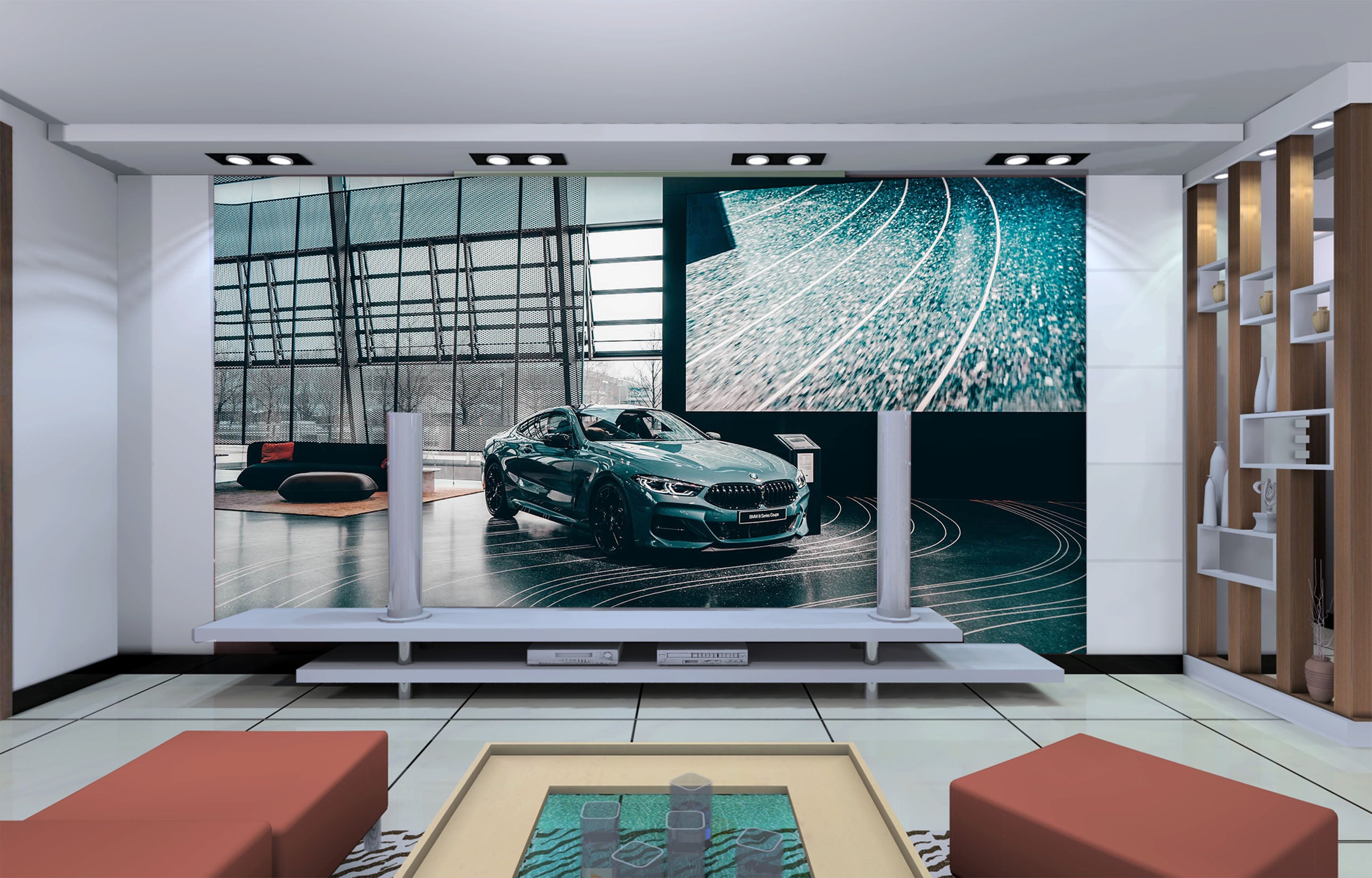 3D Auto Automobile 093 Vehicle Wall Murals