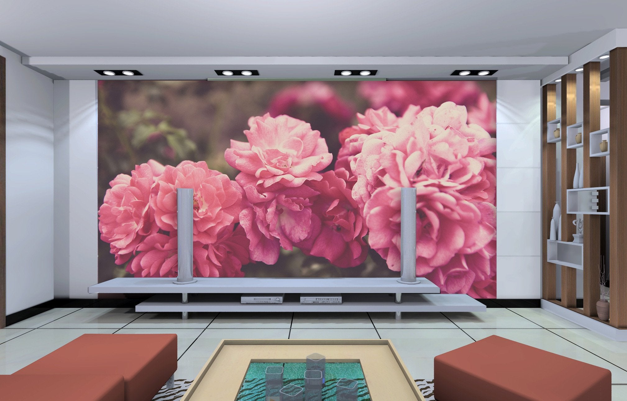 3D Purple Peony 516 Wallpaper AJ Wallpaper 2
