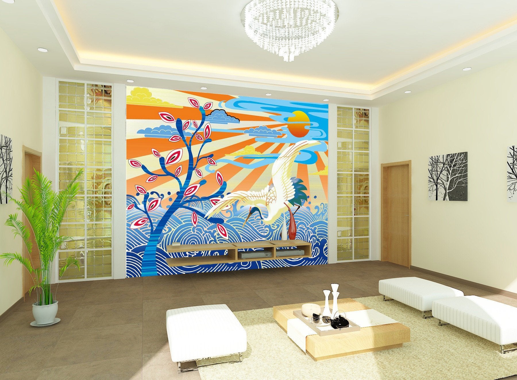 3D Tree Branch Sun 628 Wallpaper AJ Wallpaper