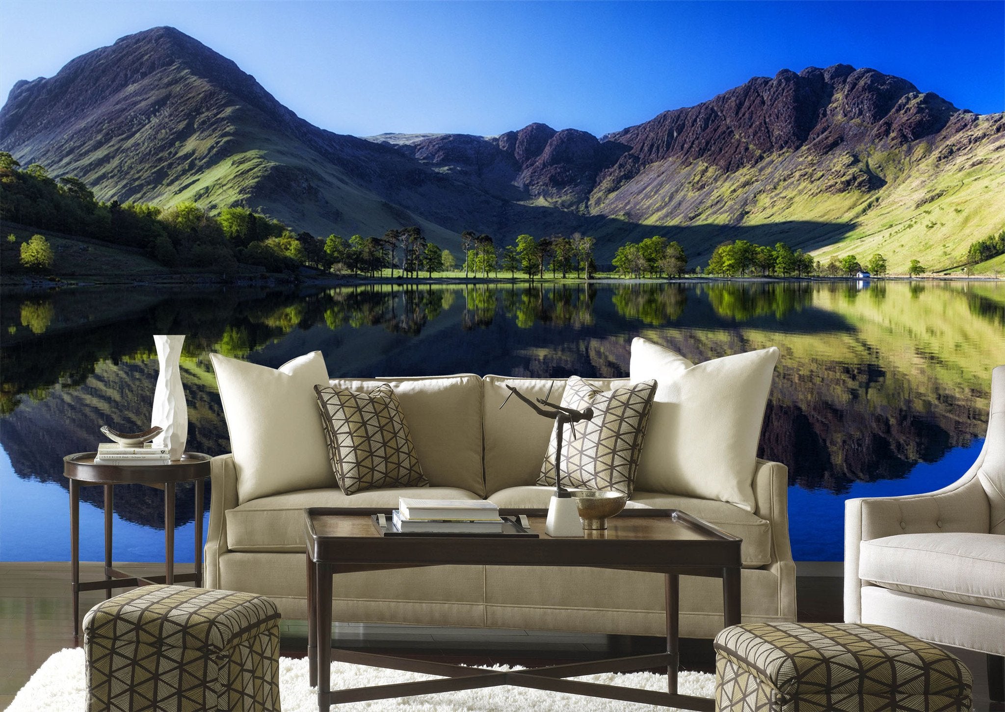 3D Hill Blue Lake 47 Wallpaper AJ Wallpaper