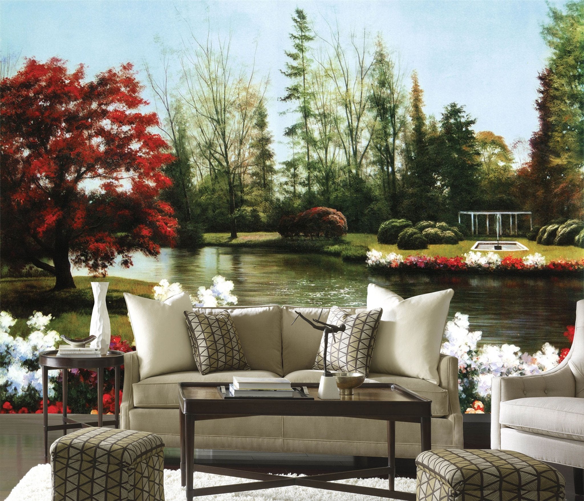 3D River Forest Maple Tree 75 Wallpaper AJ Wallpaper