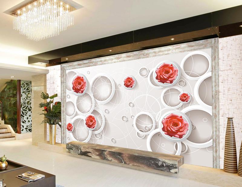 3D Red Rose Pattern 87 Wallpaper AJ Wallpaper 2