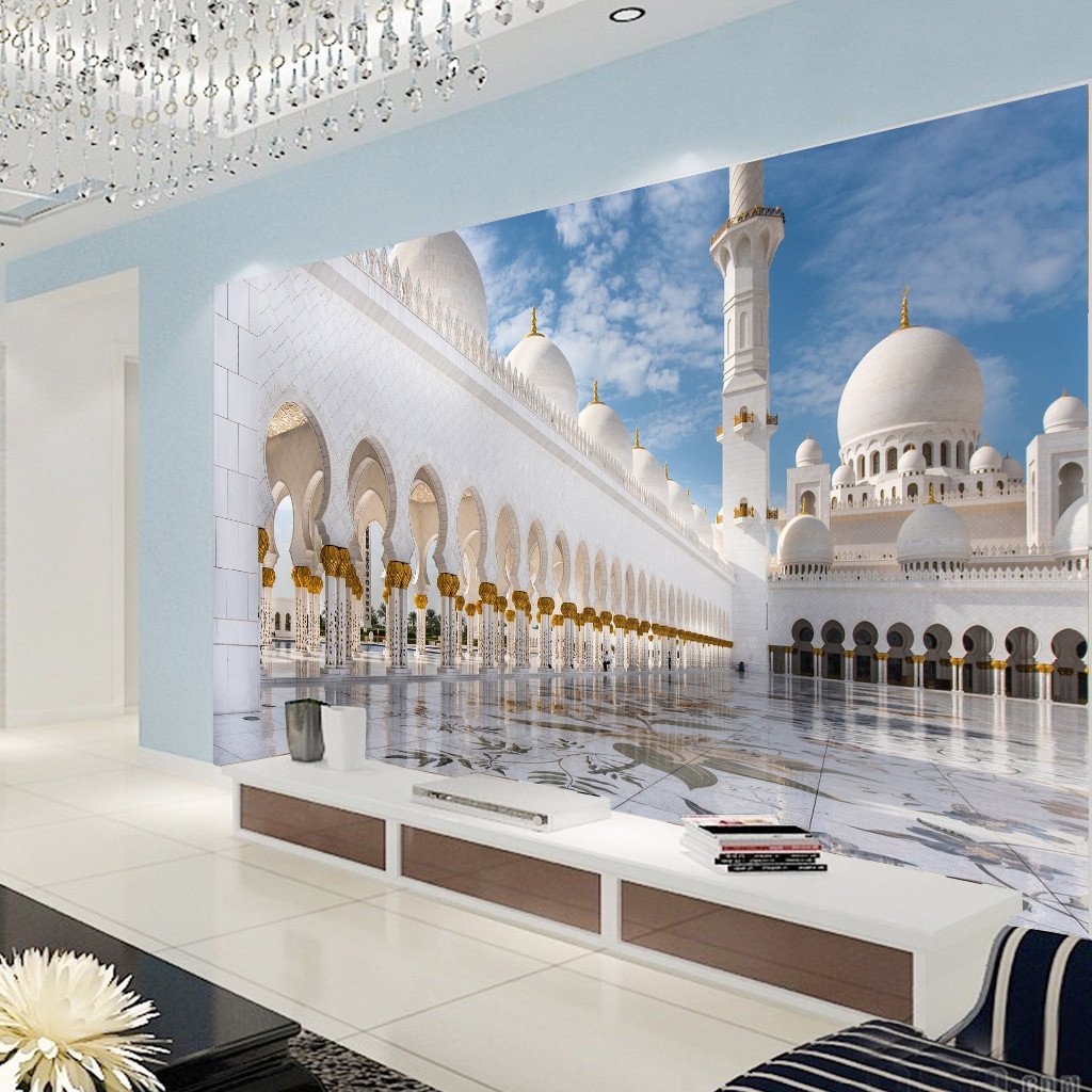 3D White Castle House 68 Wallpaper AJ Wallpaper