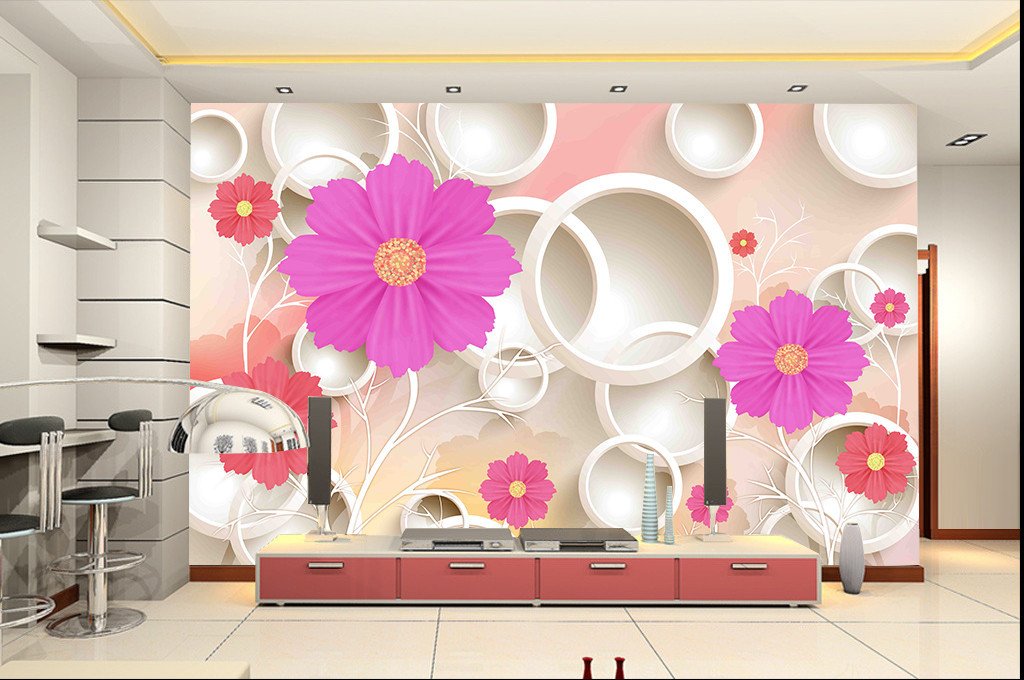 3D Red Purple Flower 28 Wallpaper AJ Wallpaper 2