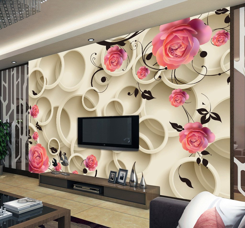 3D Red Rose Pattern 662 Wallpaper AJ Wallpaper 2