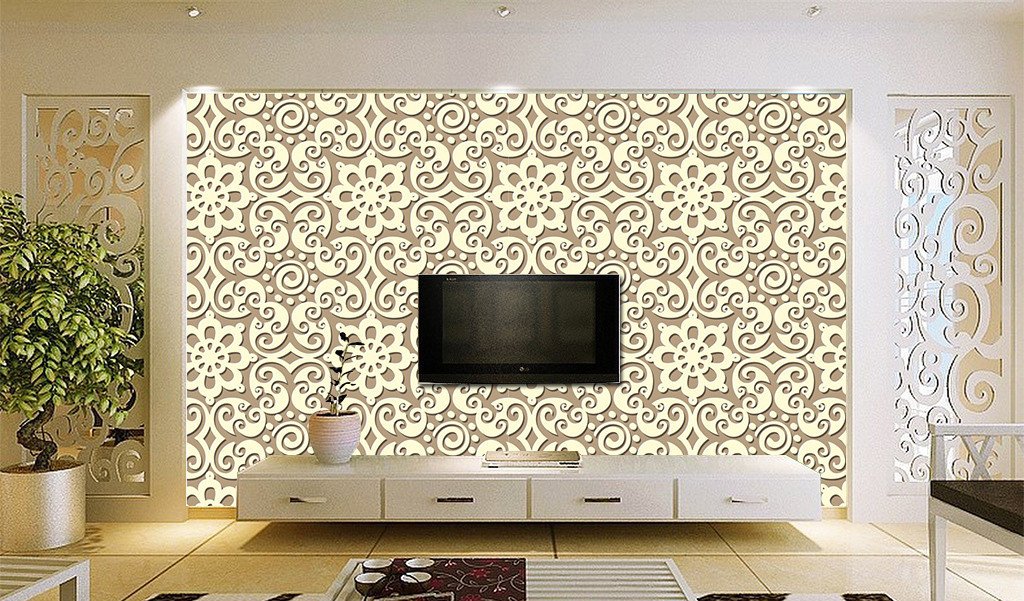 3D Snowflakes Flower Pattern 582 Wallpaper AJ Wallpaper