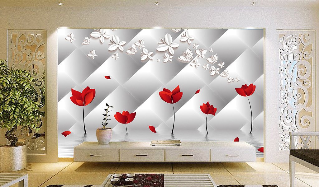 3D Red Petal 882 Wallpaper AJ Wallpaper 2