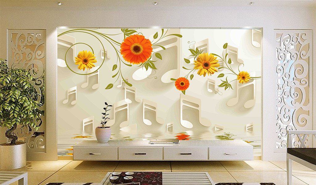 3D Orange Yellow Jasmine 46 Wallpaper AJ Wallpaper