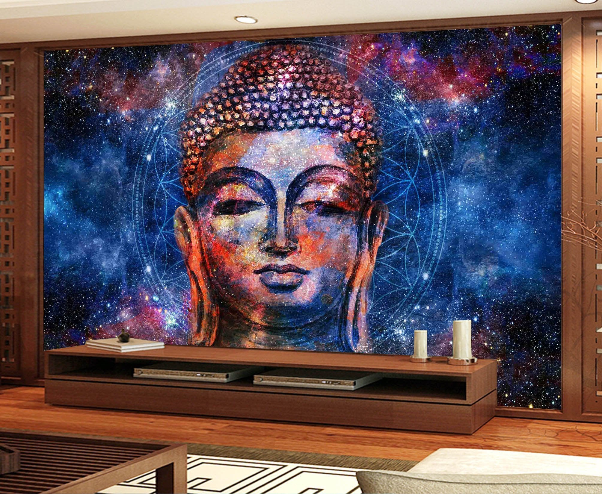 3D Buddha Head 344 Wallpaper AJ Wallpaper